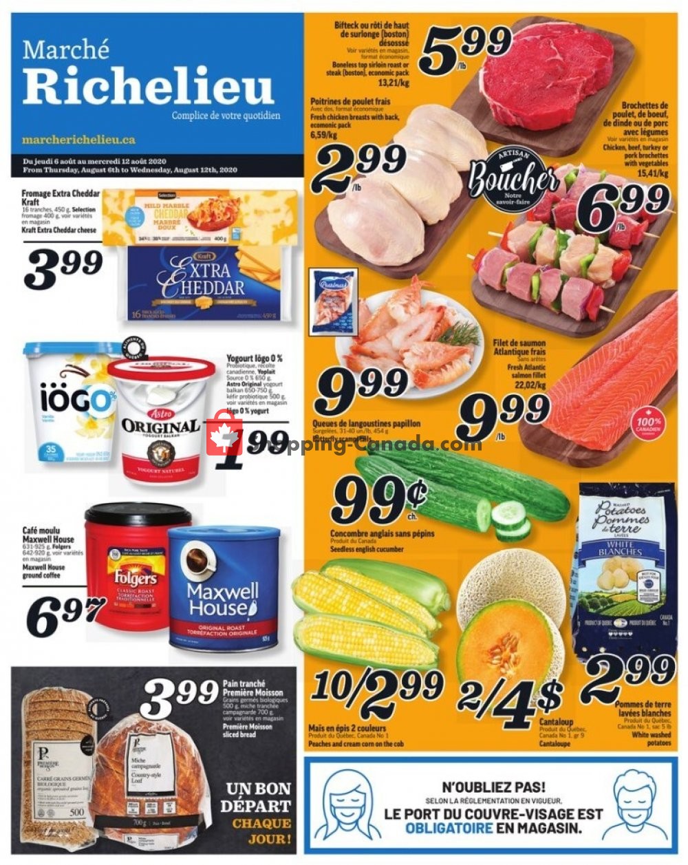 Marche Richelieu flyer from Thursday August 6, 2020 to Wednesday August 12, 2020 - page 1