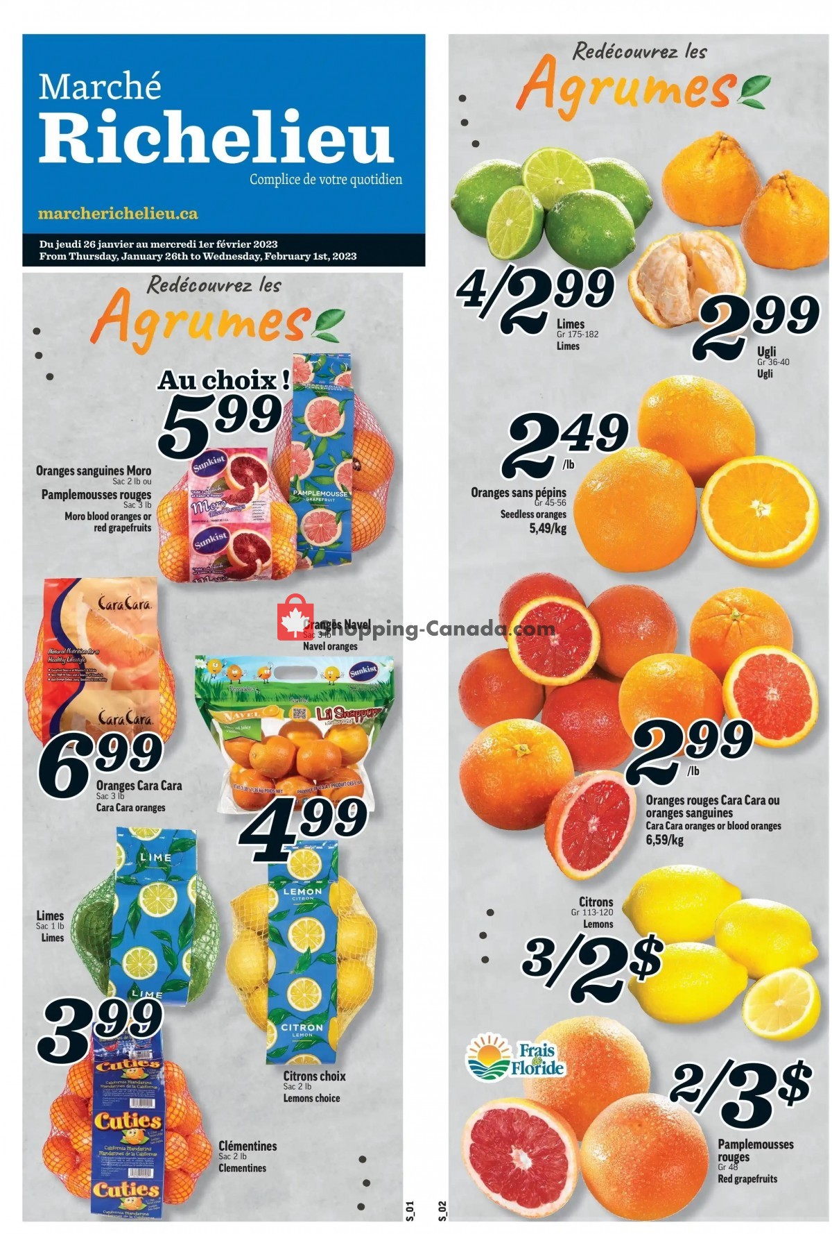 Marche Richelieu flyer from Thursday January 26, 2023 to Wednesday February 1, 2023 - page 1