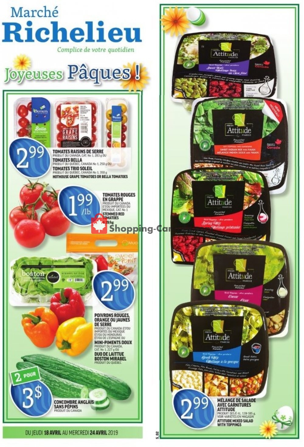 Marche Richelieu flyer from Thursday April 18, 2019 to Wednesday April 24, 2019 - page 1
