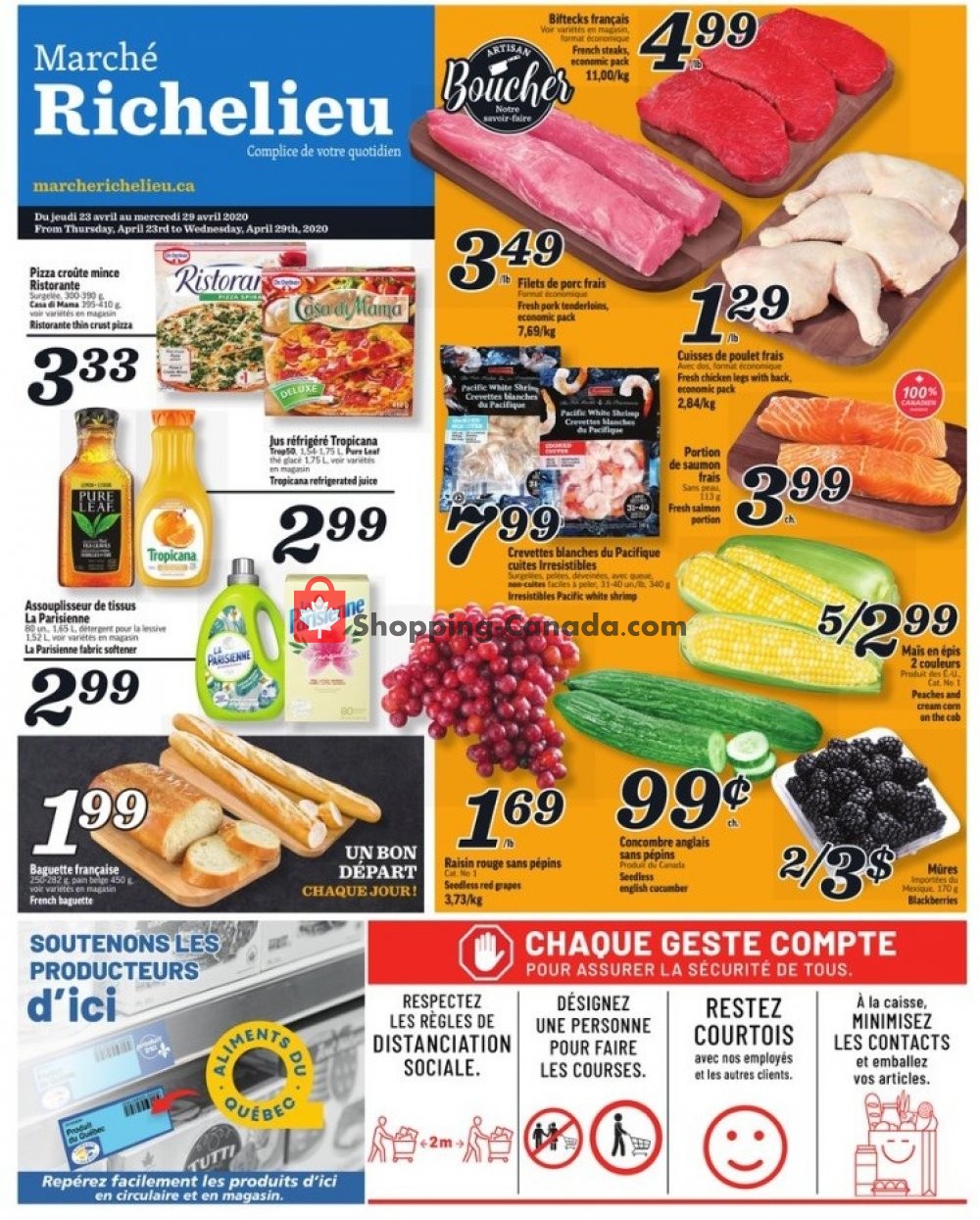 Marche Richelieu flyer from Thursday April 23, 2020 to Wednesday April 29, 2020 - page 1