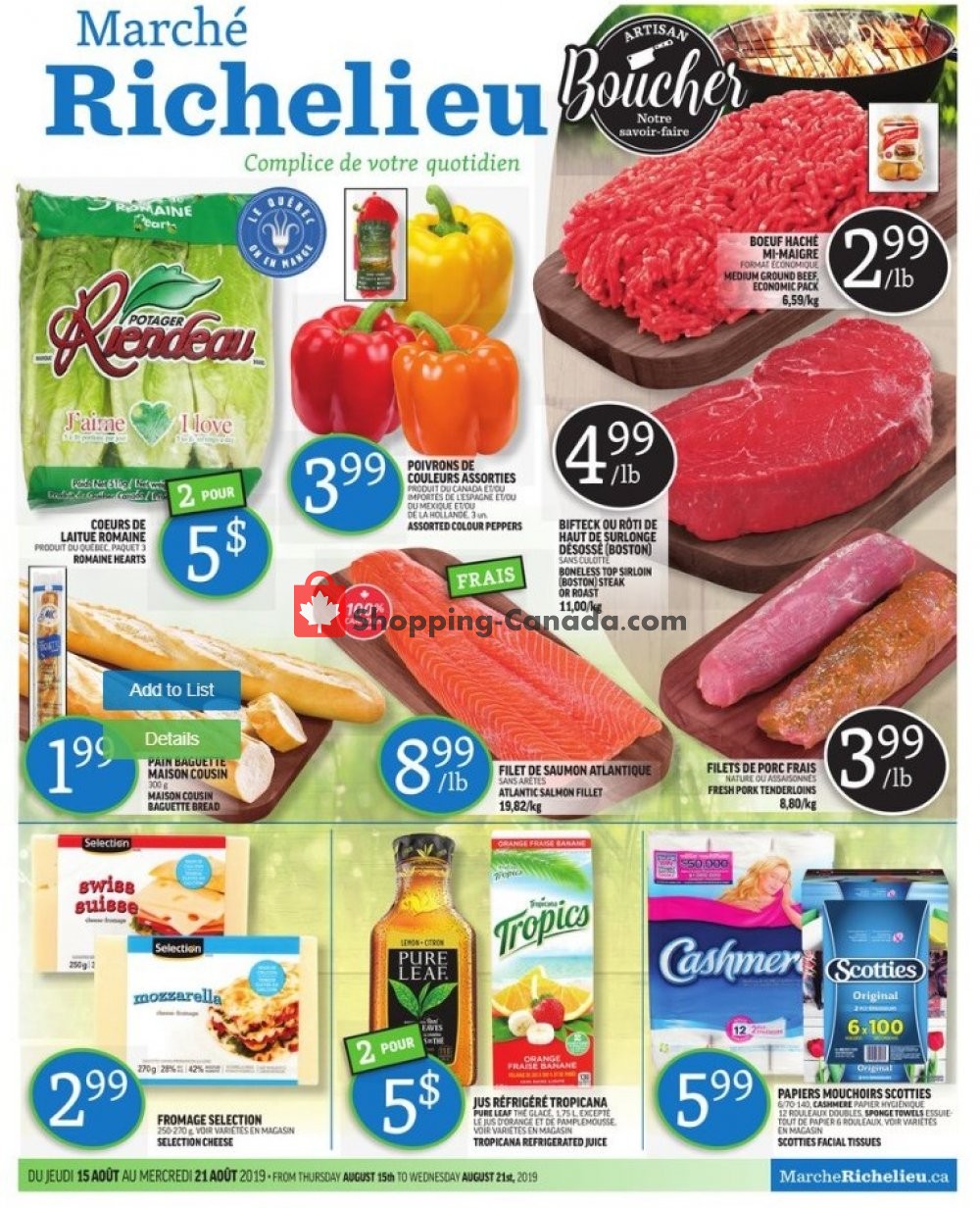 Marche Richelieu flyer from Thursday August 15, 2019 to Wednesday August 21, 2019 - page 2