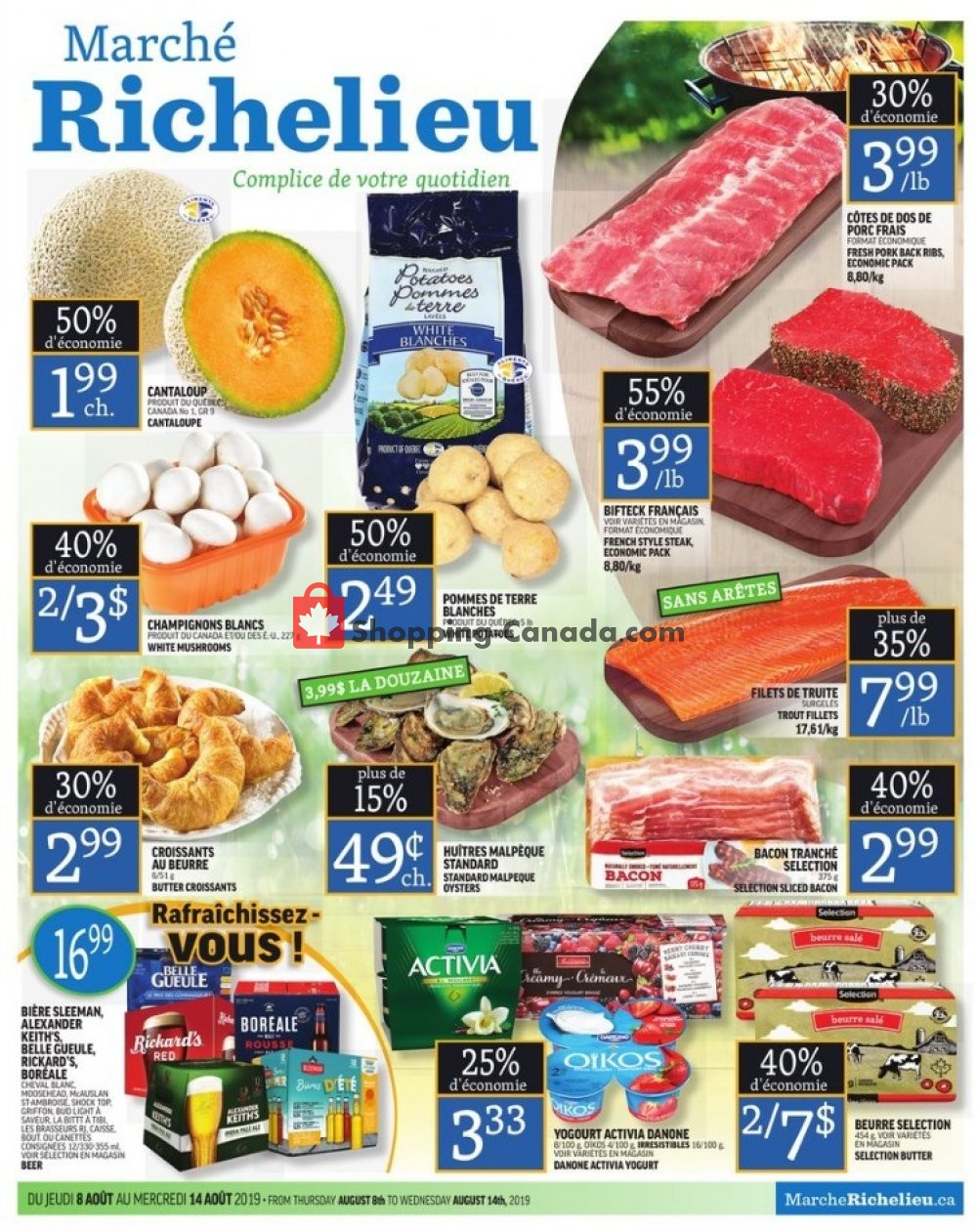 Marche Richelieu flyer from Thursday August 8, 2019 to Wednesday August 14, 2019 - page 1