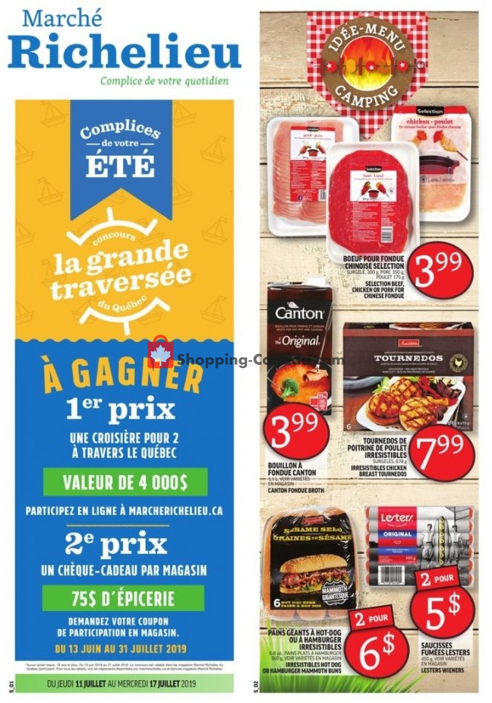 Marche Richelieu flyer from Thursday July 11, 2019 to Wednesday July 17, 2019 - page 1