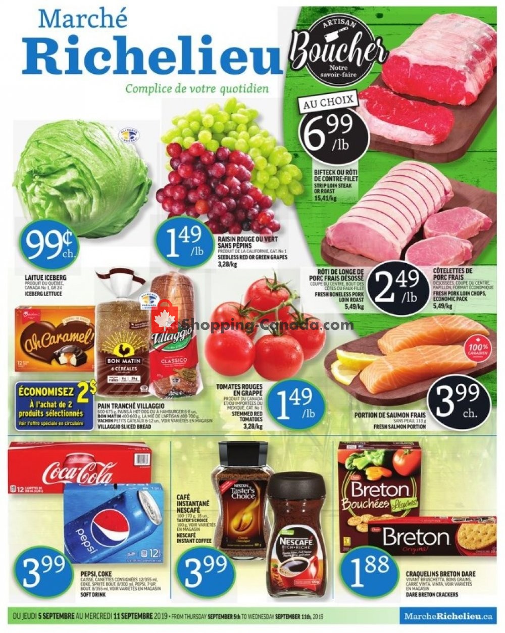 Marche Richelieu flyer from Thursday September 5, 2019 to Wednesday September 11, 2019 - page 1