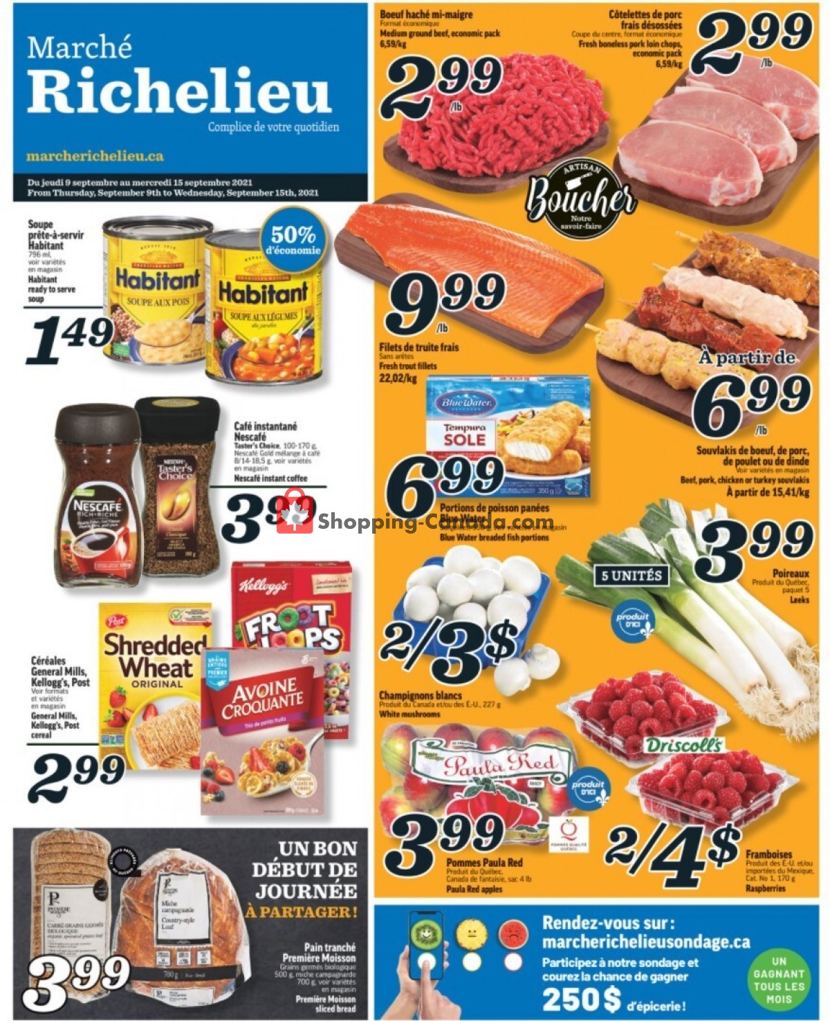 Marche Richelieu flyer from Thursday September 9, 2021 to Wednesday September 15, 2021 - page 1