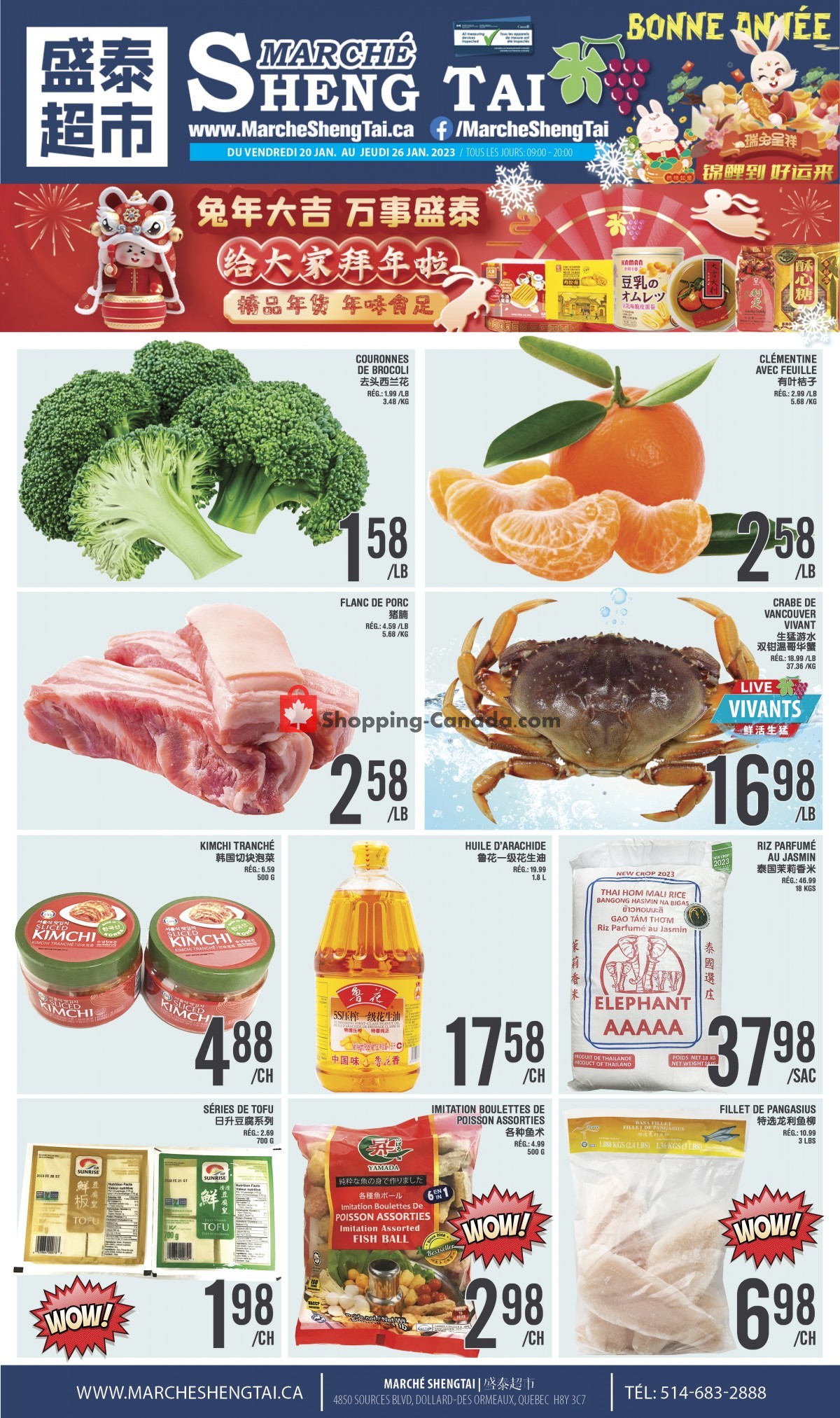 Marché Shengtai flyer from Friday January 20, 2023 to Thursday January 26, 2023 - page 1