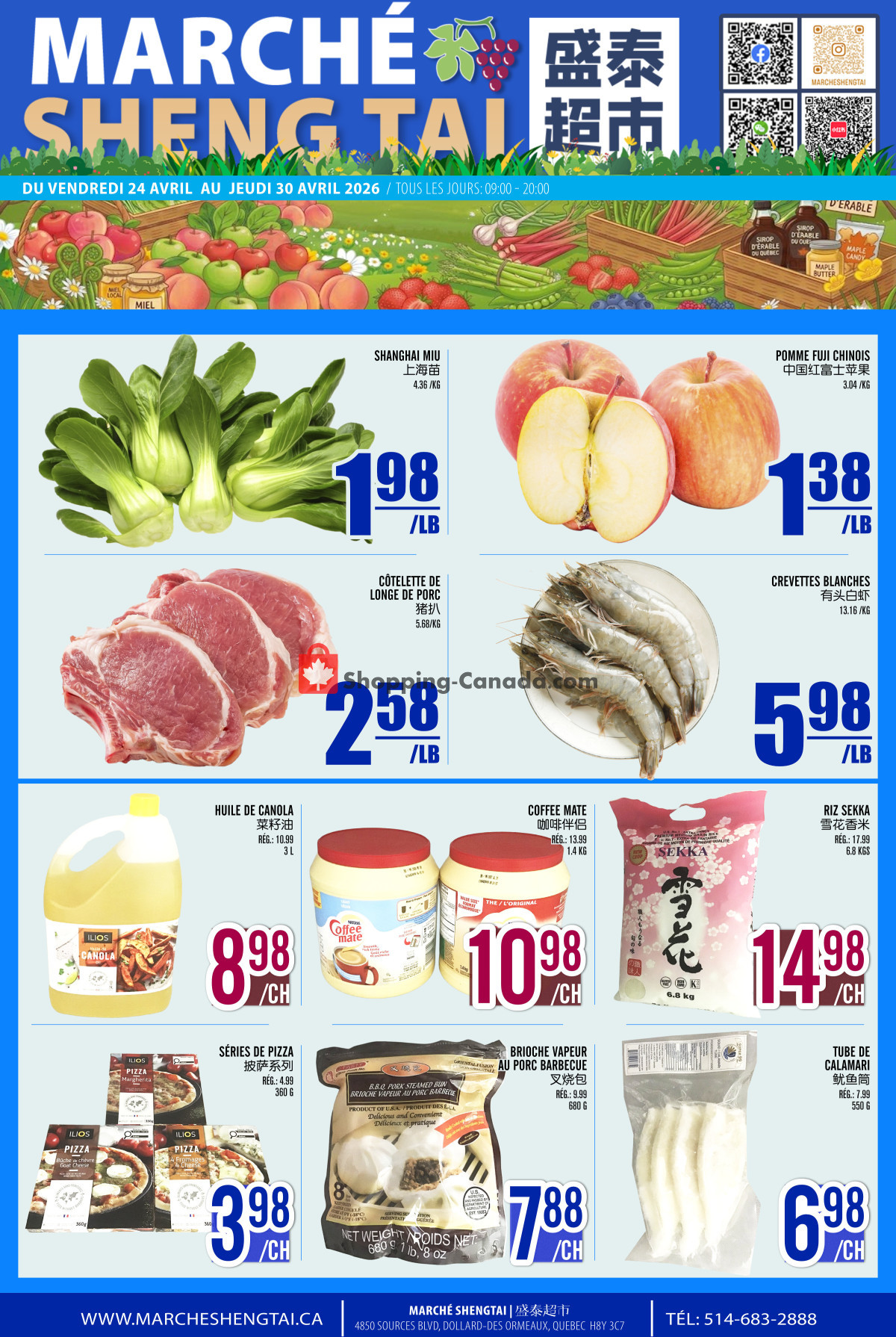 Marché Shengtai flyer from Friday April 24, 2026 to Thursday April 30, 2026 - page 1
