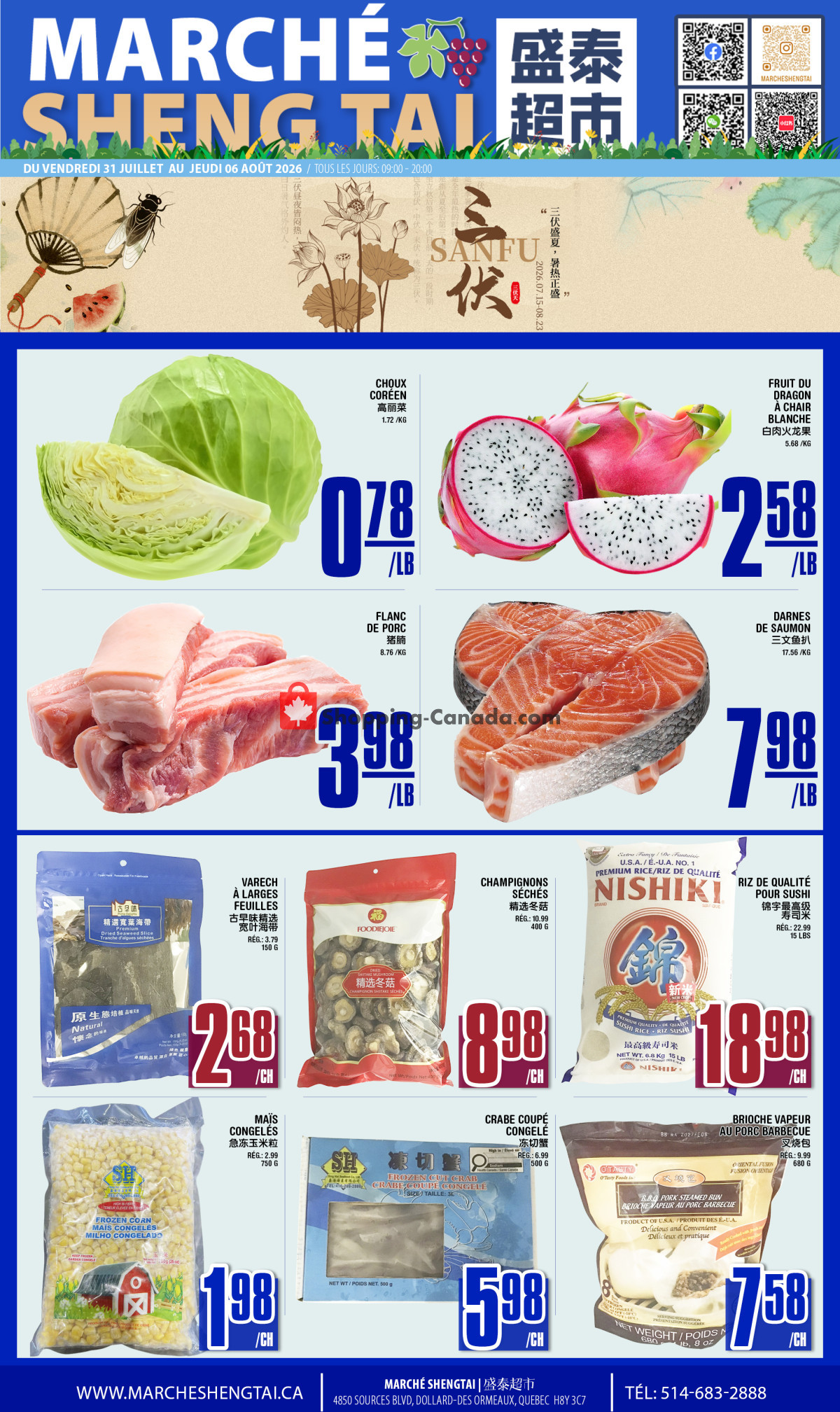 Marché Shengtai flyer from Saturday August 1, 2026 to Friday August 7, 2026 - page 1