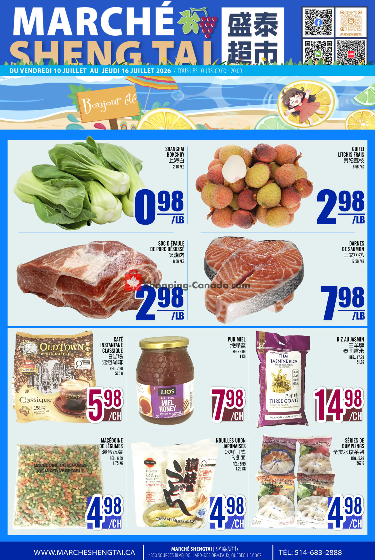 Marché Shengtai flyer from Friday July 10, 2026 to Thursday July 16, 2026 - page 1