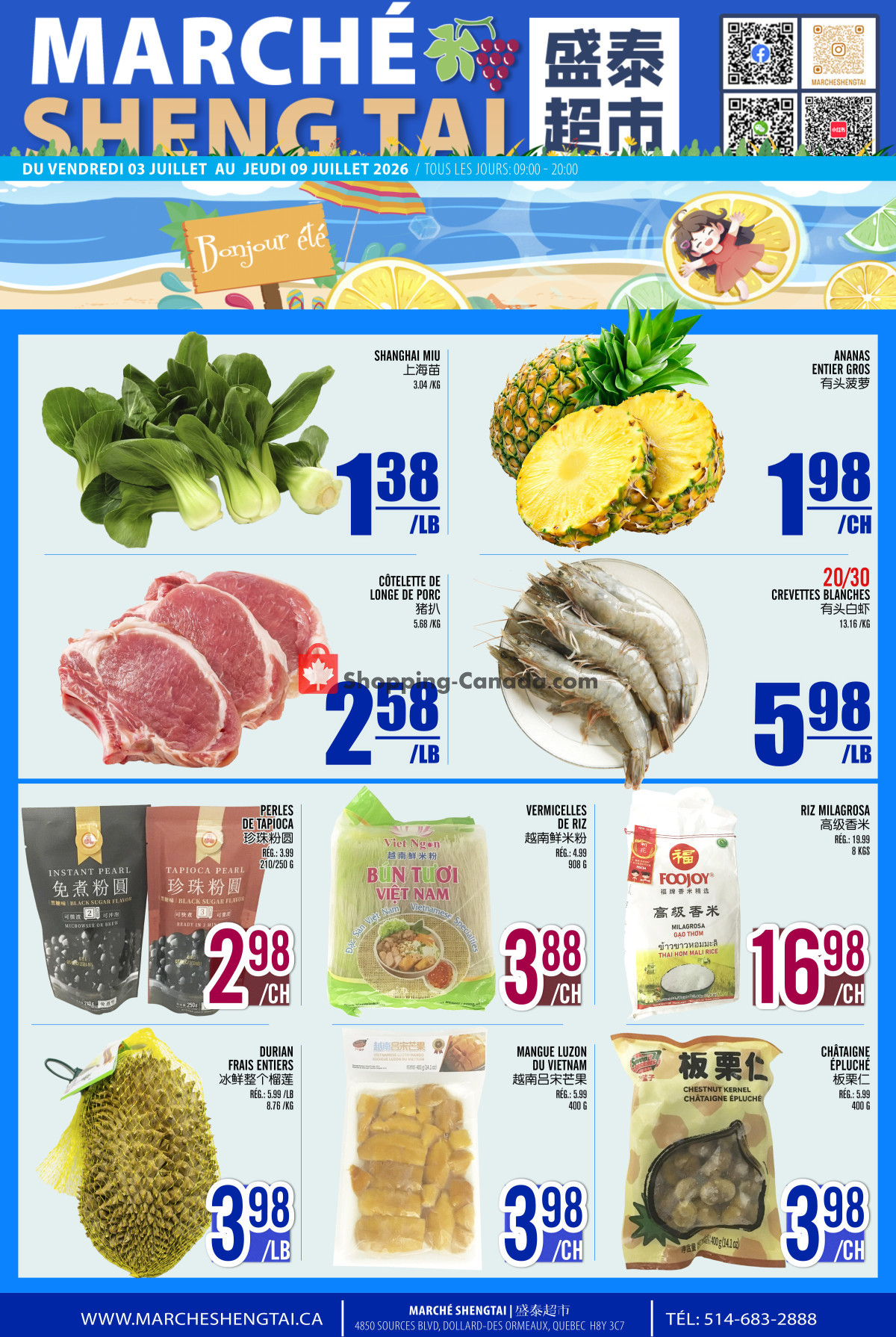 Marché Shengtai flyer from Friday July 3, 2026 to Thursday July 9, 2026 - page 1