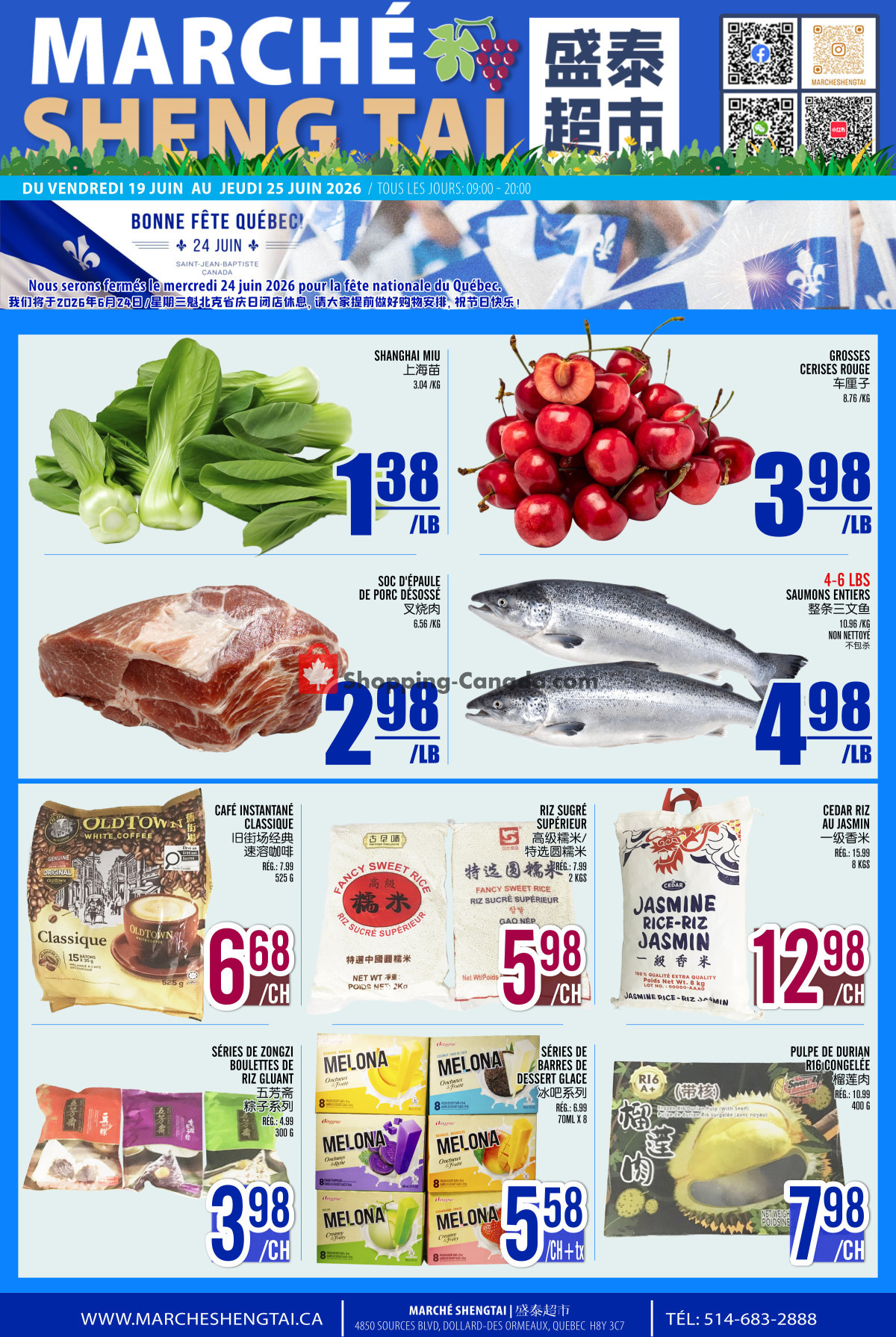 Marché Shengtai flyer from Friday June 19, 2026 to Thursday June 25, 2026 - page 1