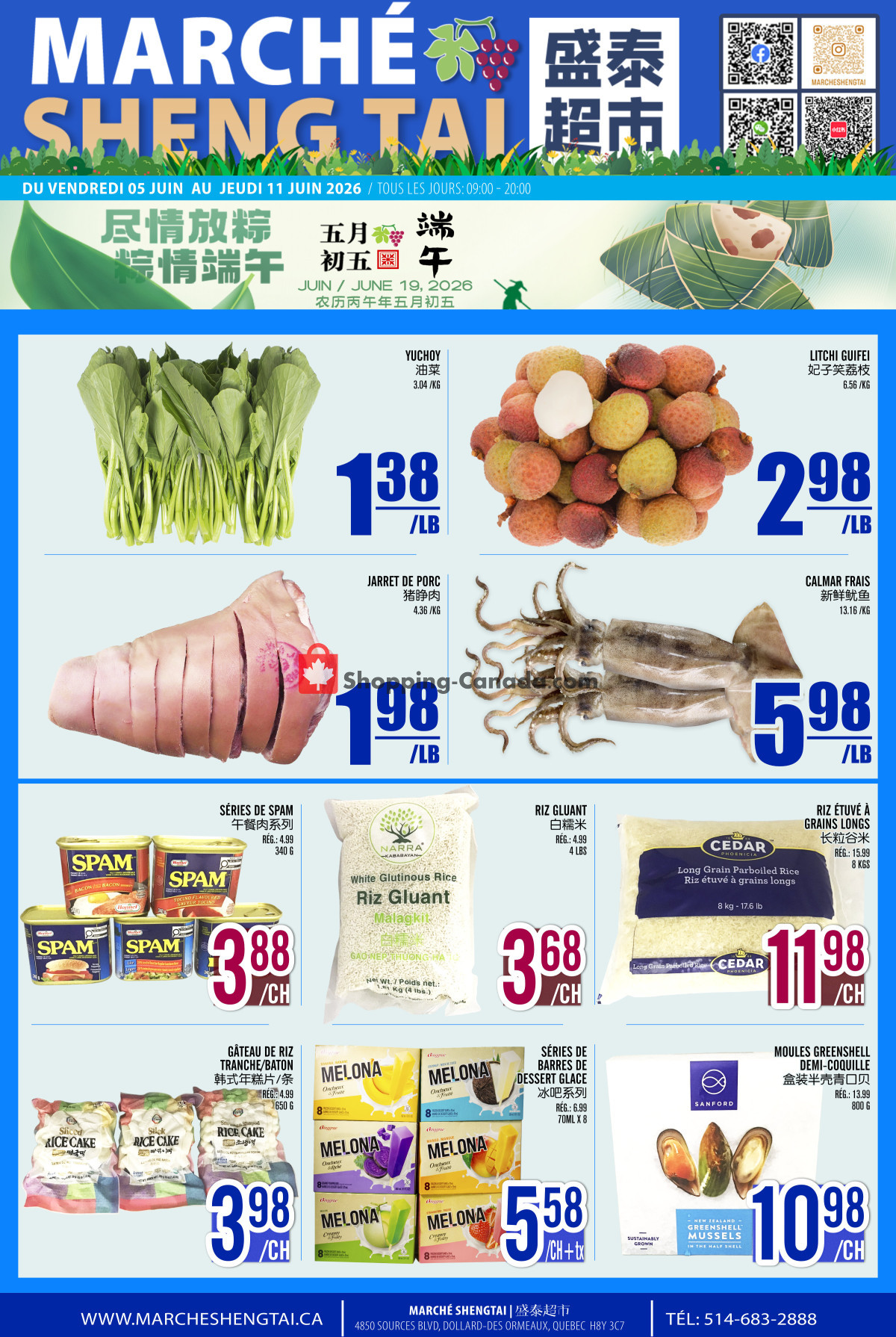 Marché Shengtai flyer from Friday June 5, 2026 to Thursday June 11, 2026 - page 1