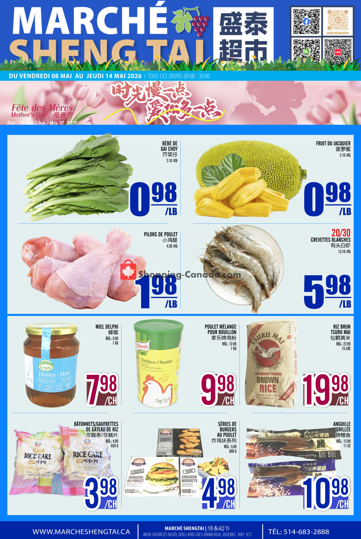Marché Shengtai flyer from Friday May 8, 2026 to Thursday May 14, 2026 - page 1