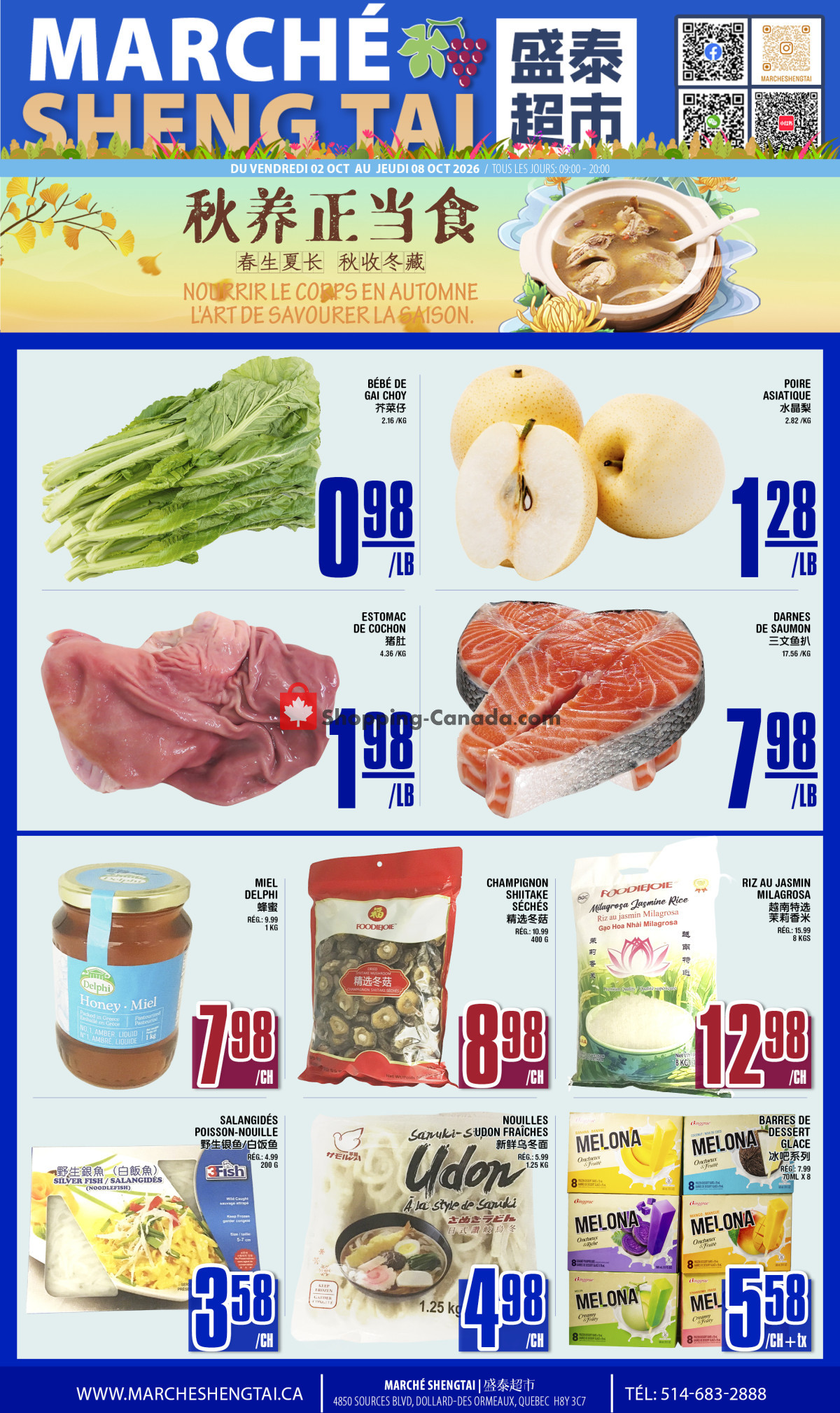 Marché Shengtai flyer from Friday October 2, 2026 to Thursday October 8, 2026 - page 1