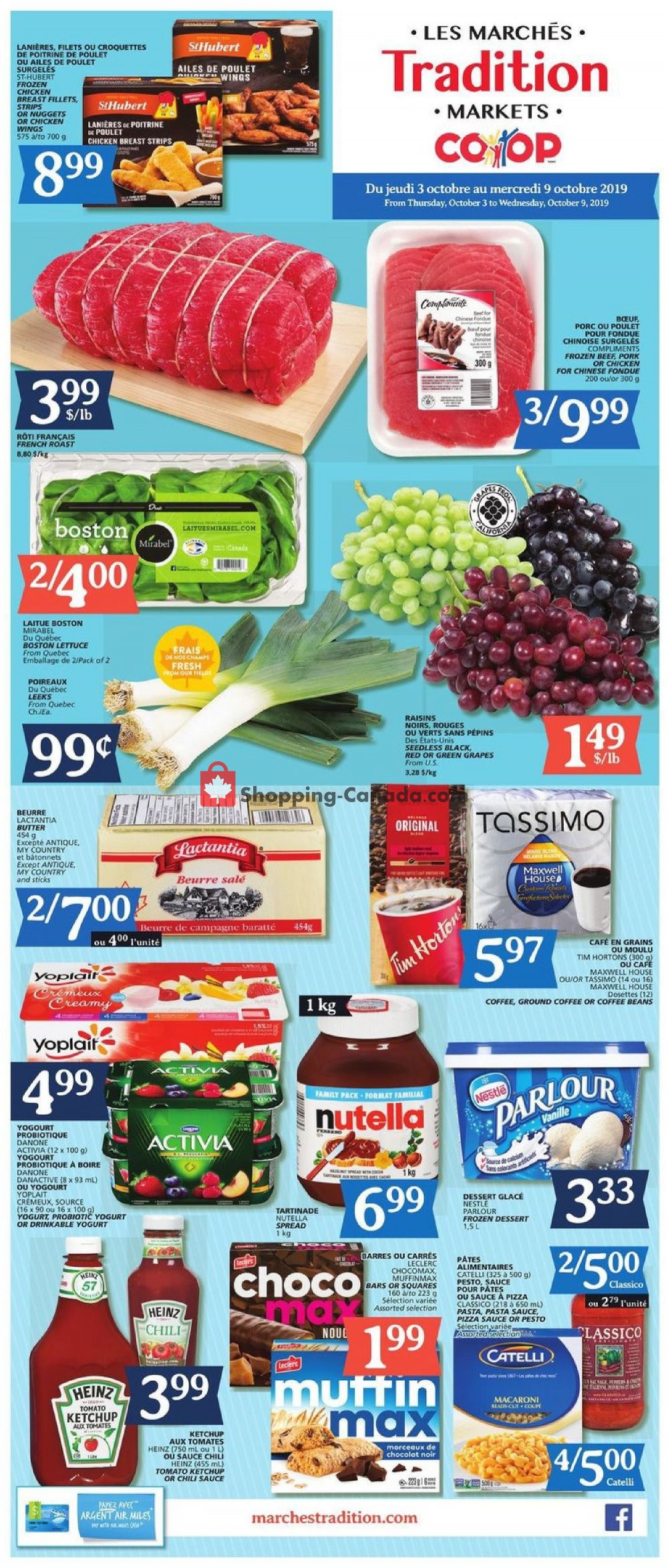 Marche Tradition flyer from Thursday October 3, 2019 to Wednesday October 9, 2019 - page 1