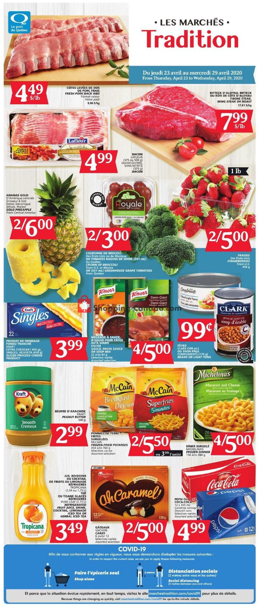 Marche Tradition flyer from Thursday April 23, 2020 to Wednesday April 29, 2020 - page 1