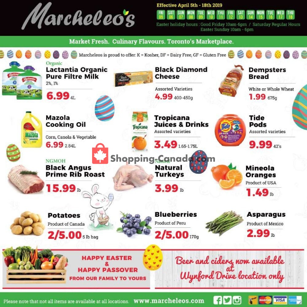 Marcheleo's flyer from Friday April 5, 2019 to Thursday April 18, 2019 - page 1