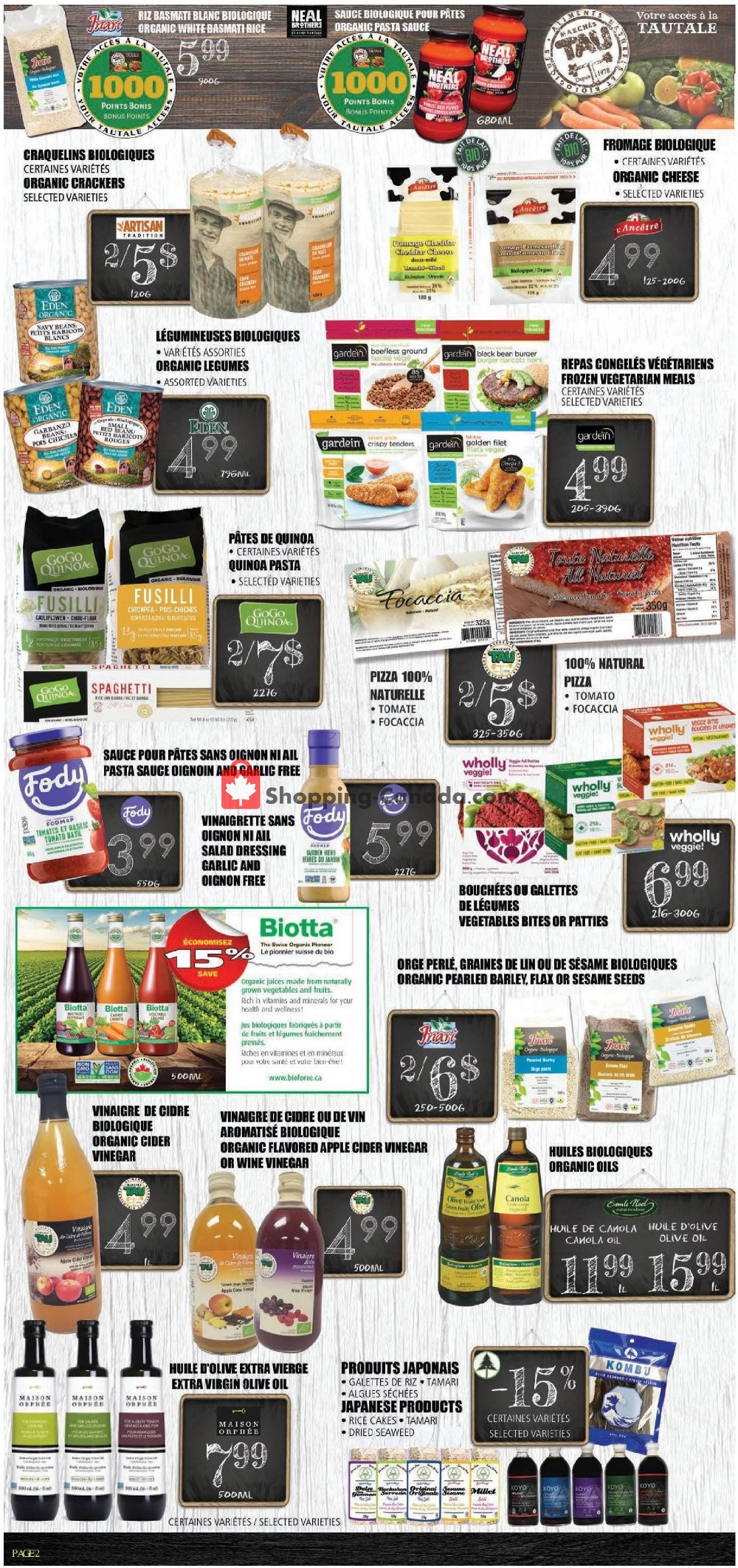 Marches Tau flyer from Monday August 12, 2019 to Sunday September 29, 2019 - page 2