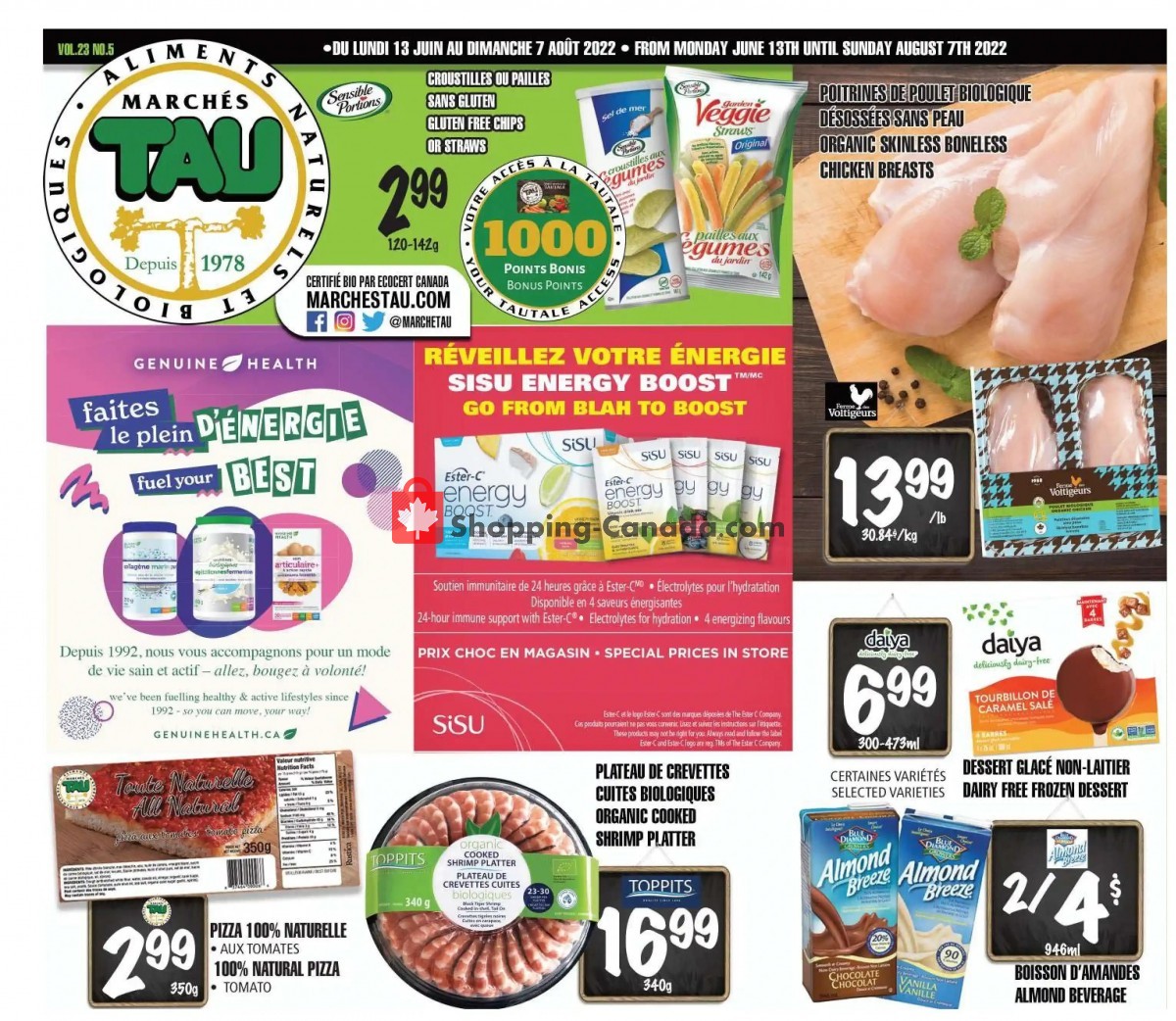 Marches Tau flyer from Monday June 13, 2022 to Sunday August 7, 2022 - page 1