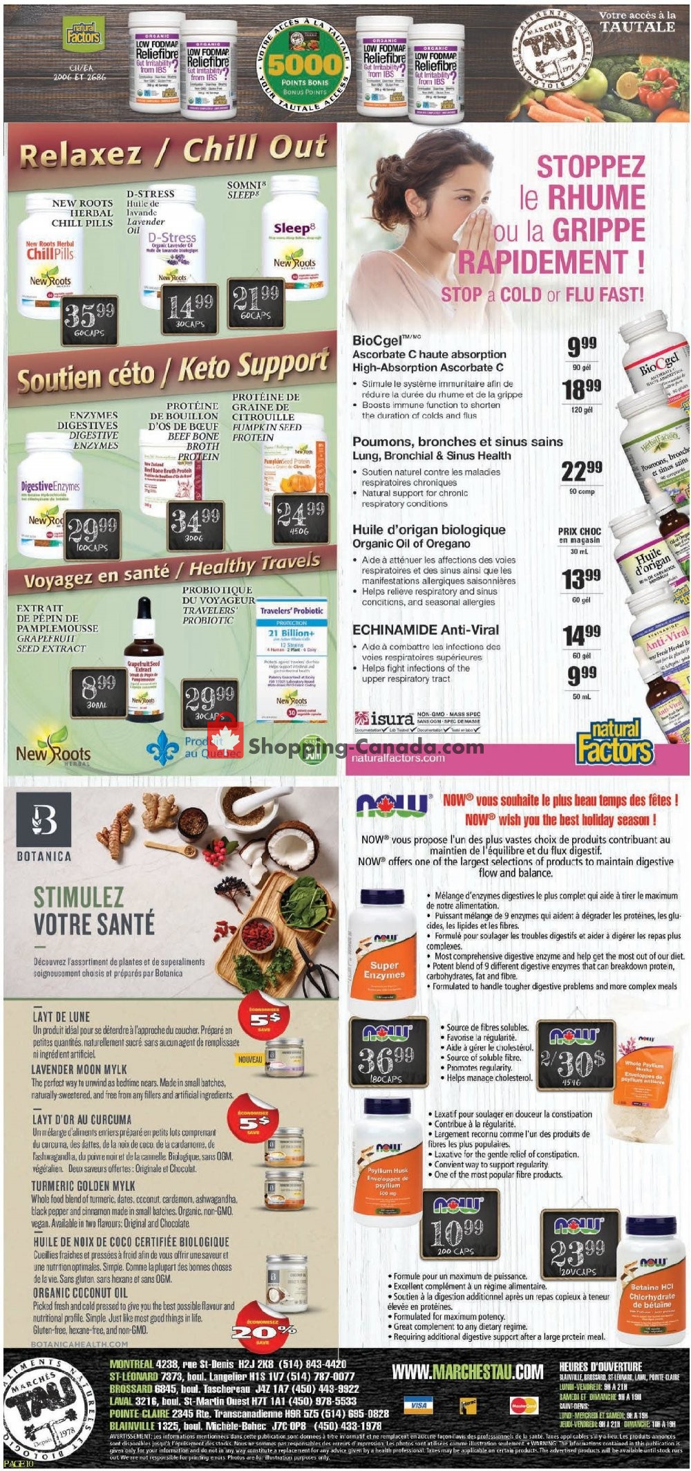 Marches Tau flyer from Monday November 18, 2019 to Sunday January 12, 2020 - page 10