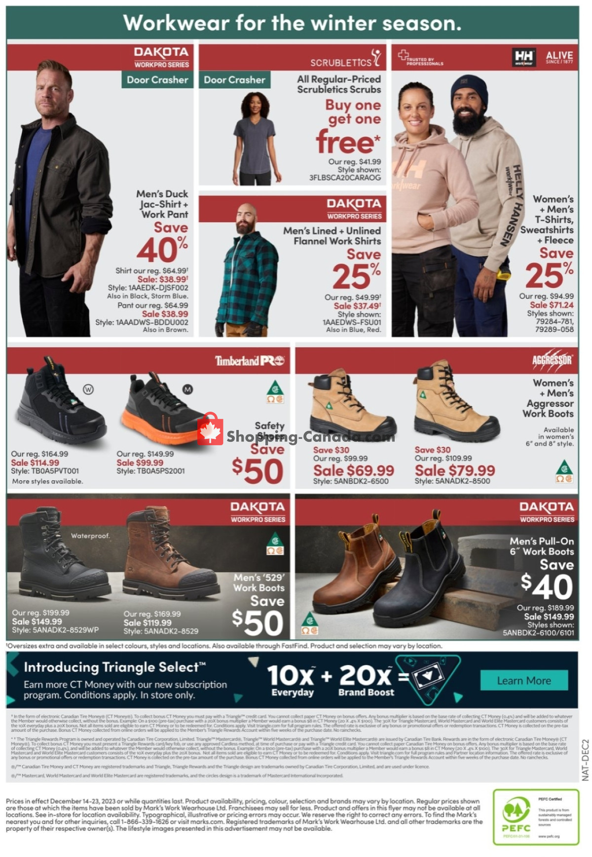 Mark's Work Wearhouse flyer from Thursday December 14, 2023 to Saturday December 23, 2023 - page 7