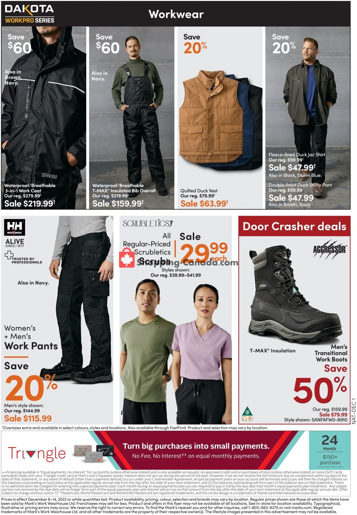 Mark's Work Wearhouse Canada, flyer (Door Crasher Deals) December 8
