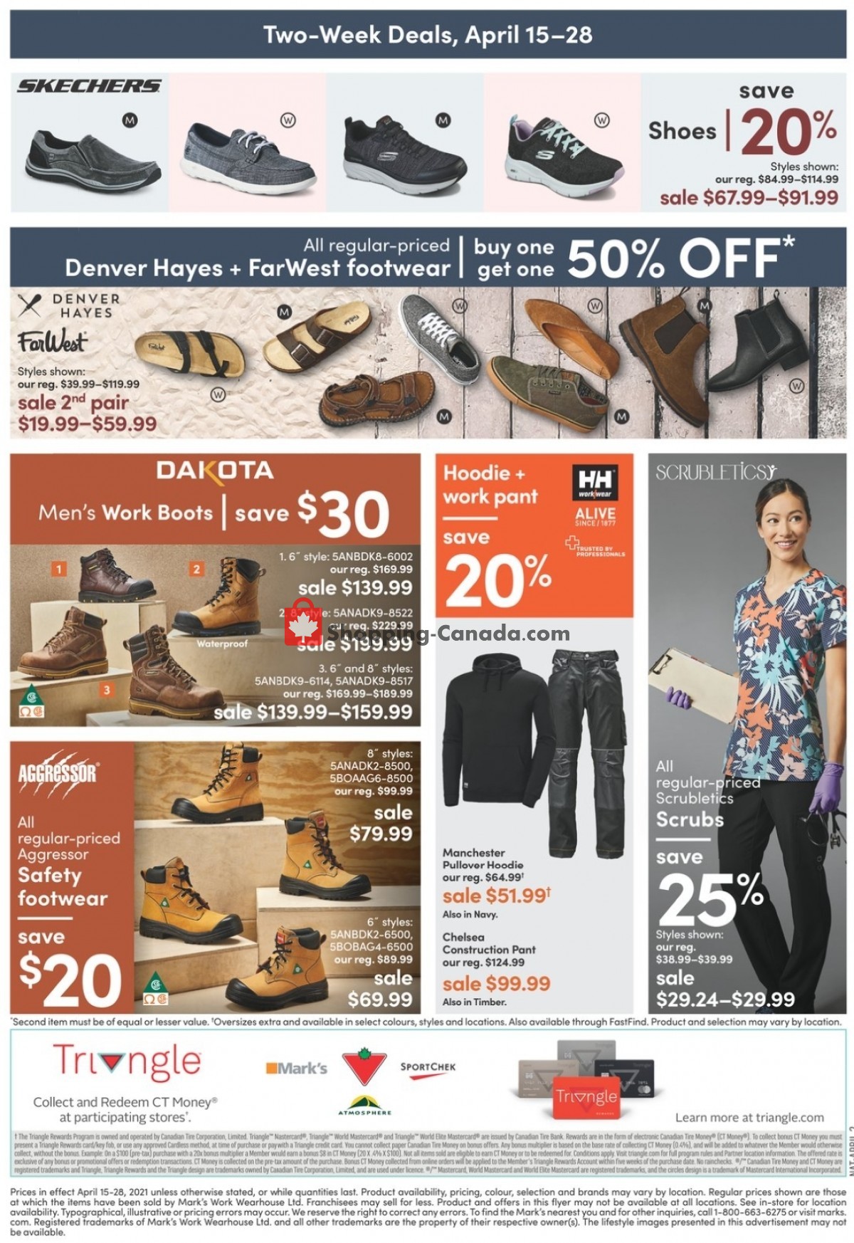 Mark's Work Wearhouse Canada, flyer (Door Crasher Deals ON) April