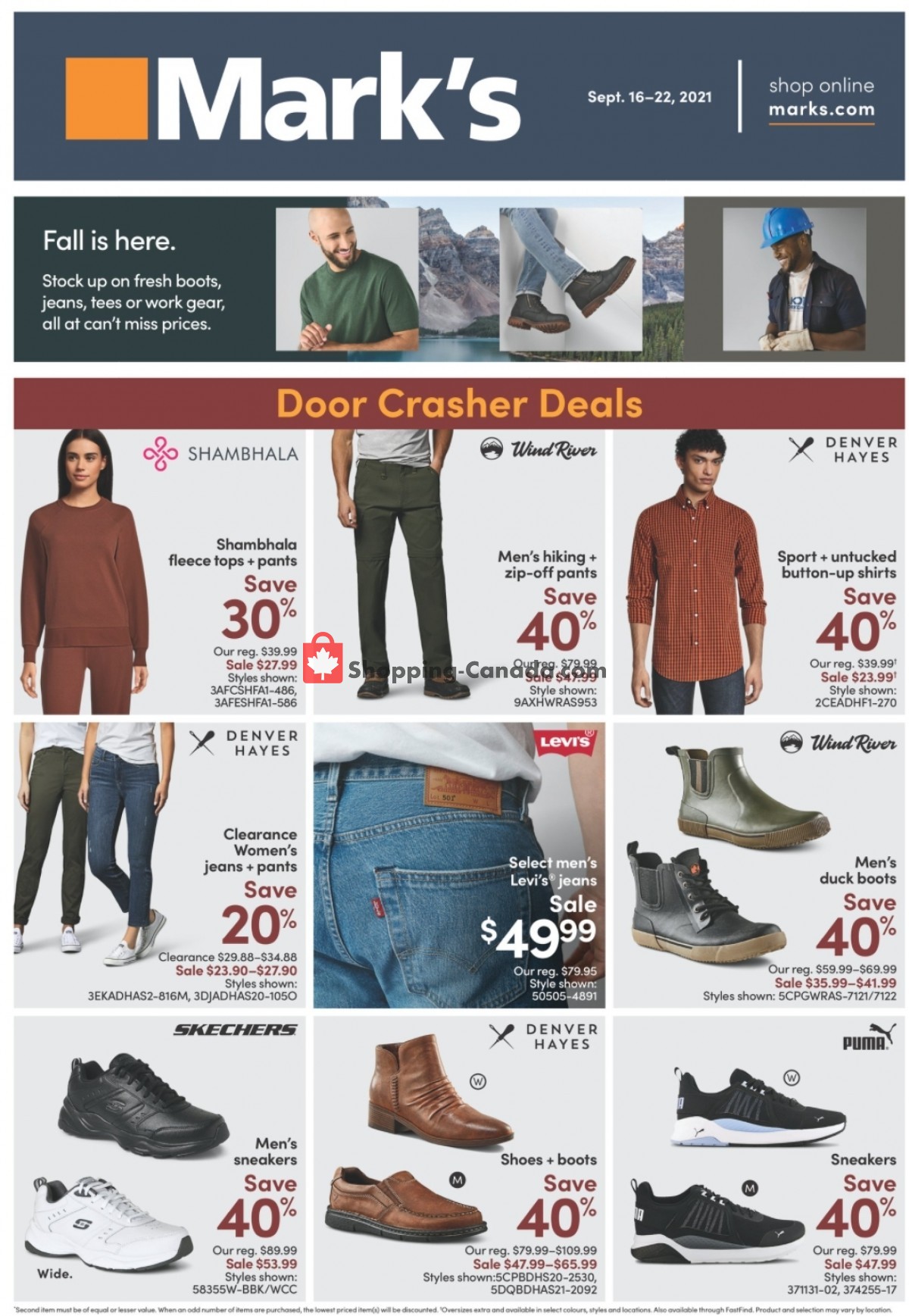Canada, flyer - (Door Crasher Deals 