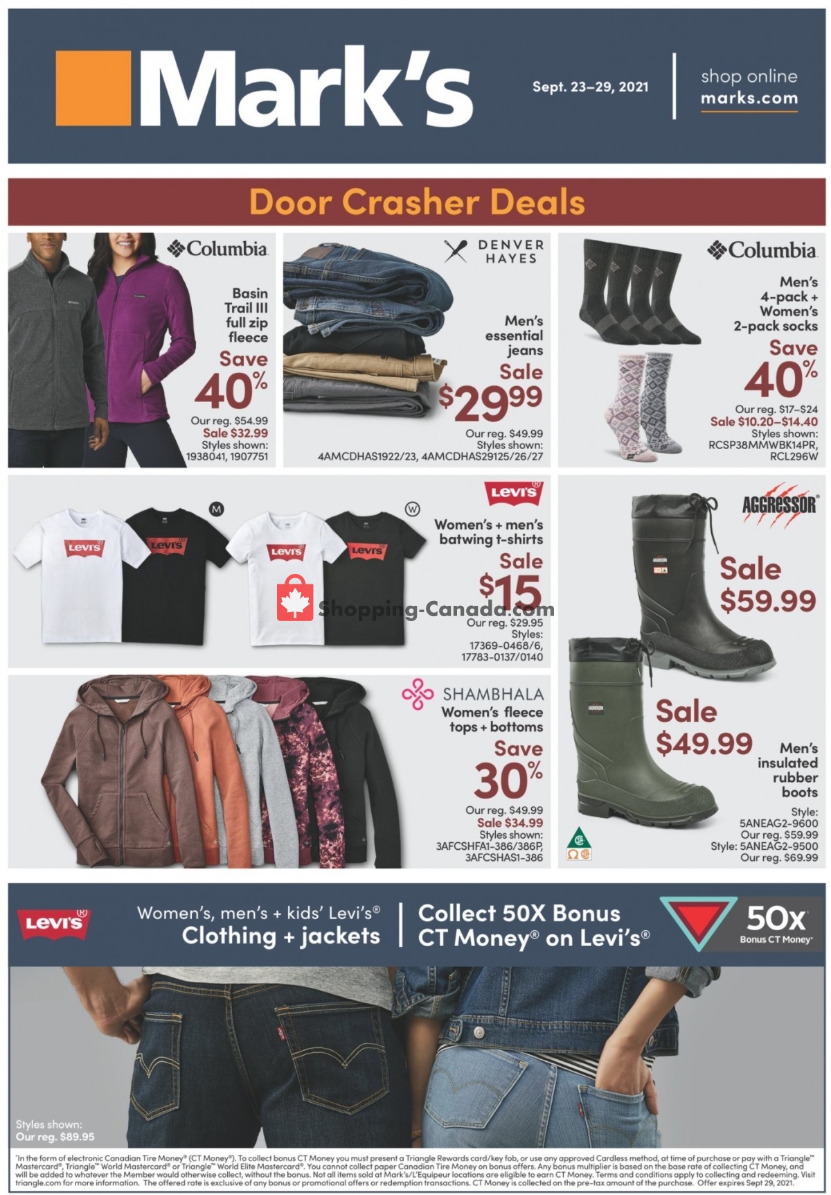 Mark's Work Wearhouse Canada, flyer (Door Crasher Deals ON