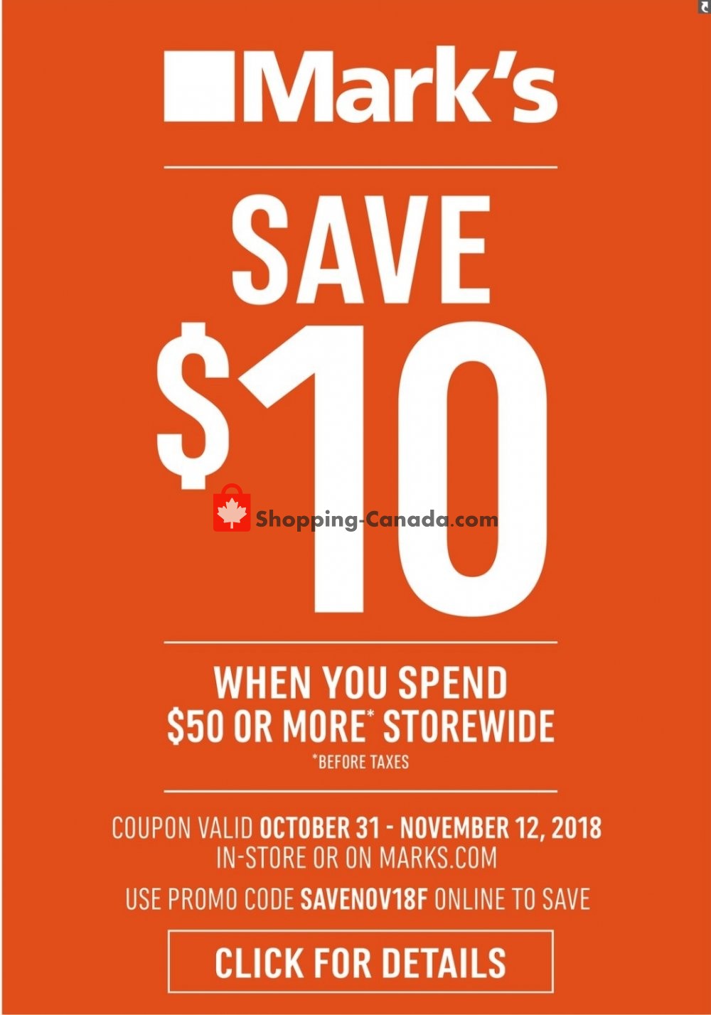 Mark's Work Wearhouse flyer from Wednesday October 31, 2018 to Monday November 5, 2018 - page 2