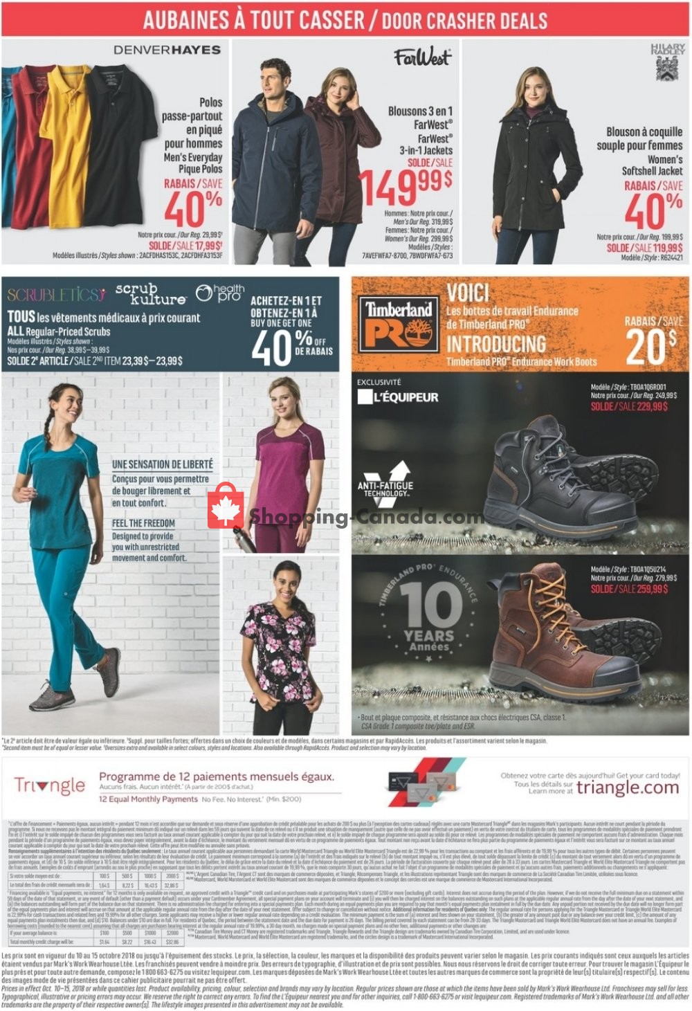 Mark's Work Wearhouse flyer from Wednesday October 10, 2018 to Monday October 15, 2018 - page 10