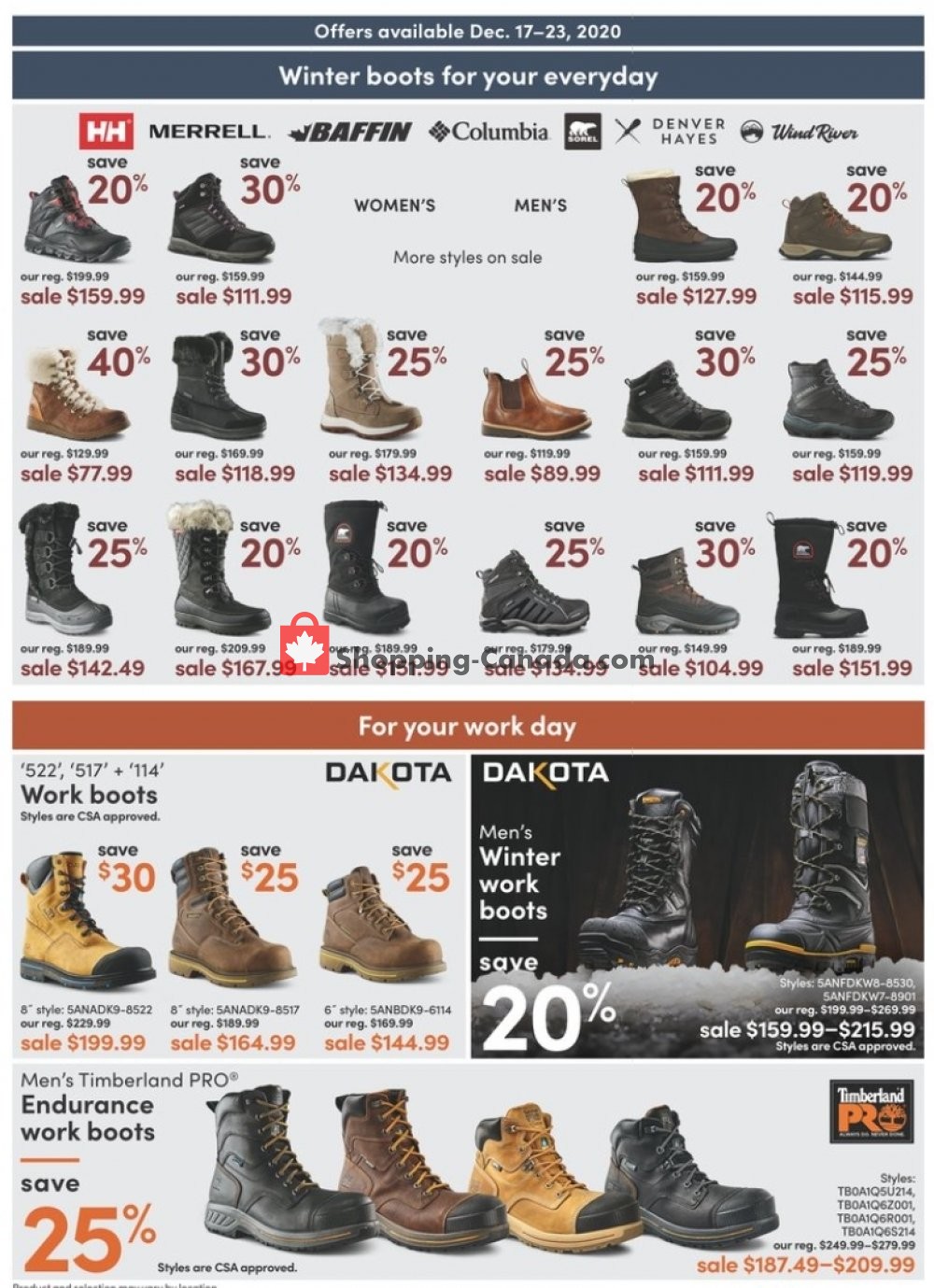 Mark's Work Wearhouse flyer from Thursday December 17, 2020 to Wednesday December 23, 2020 - page 6