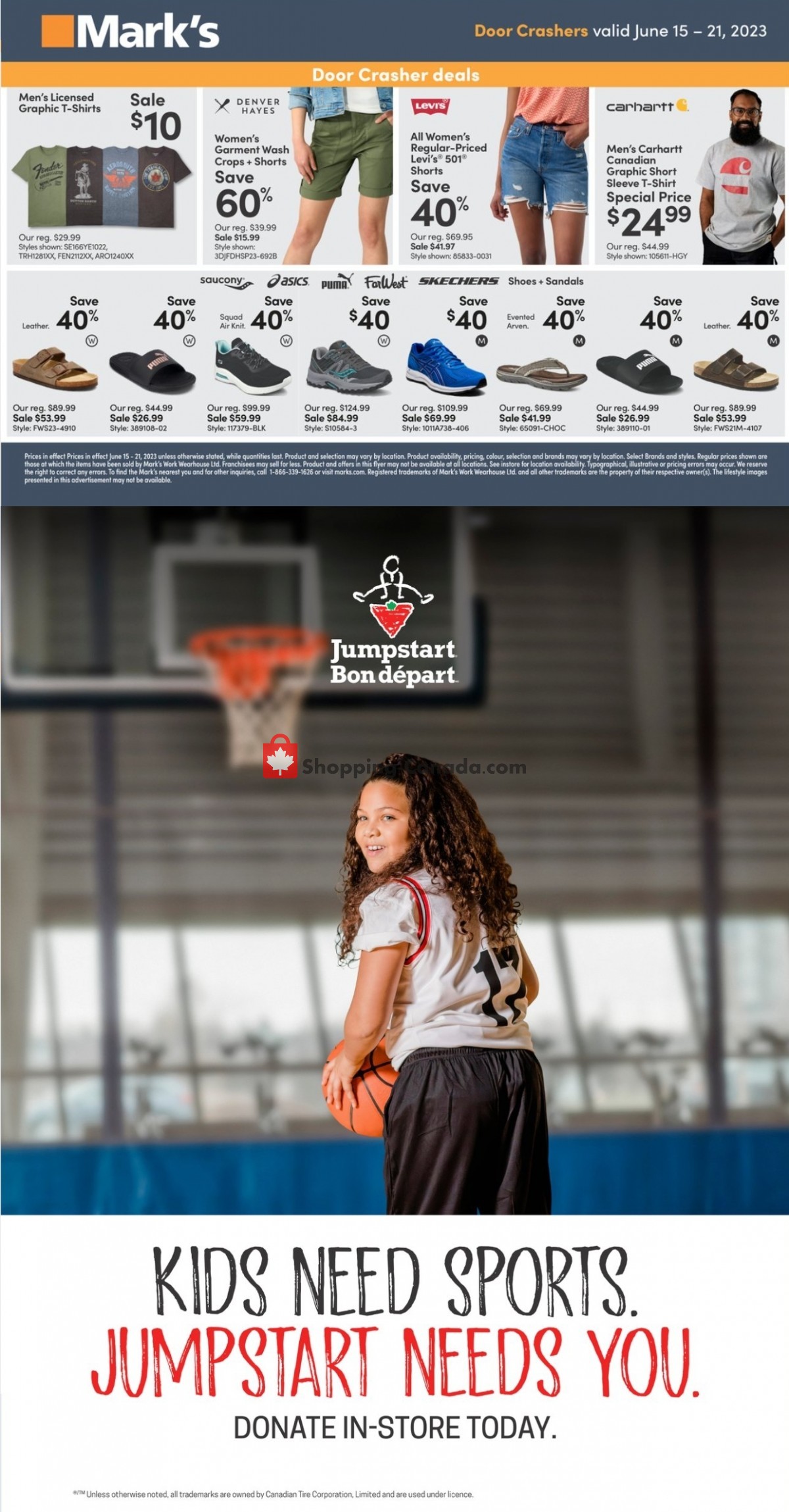 Mark's Work Wearhouse Canada, flyer (Summer Event) June 15 June 21