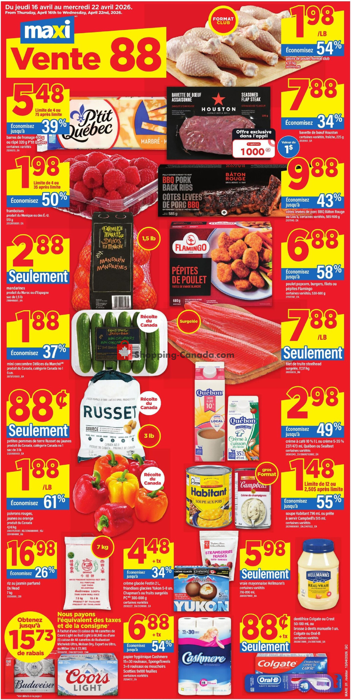 Maxi flyer from Thursday April 16, 2026 to Wednesday April 22, 2026 - page 1