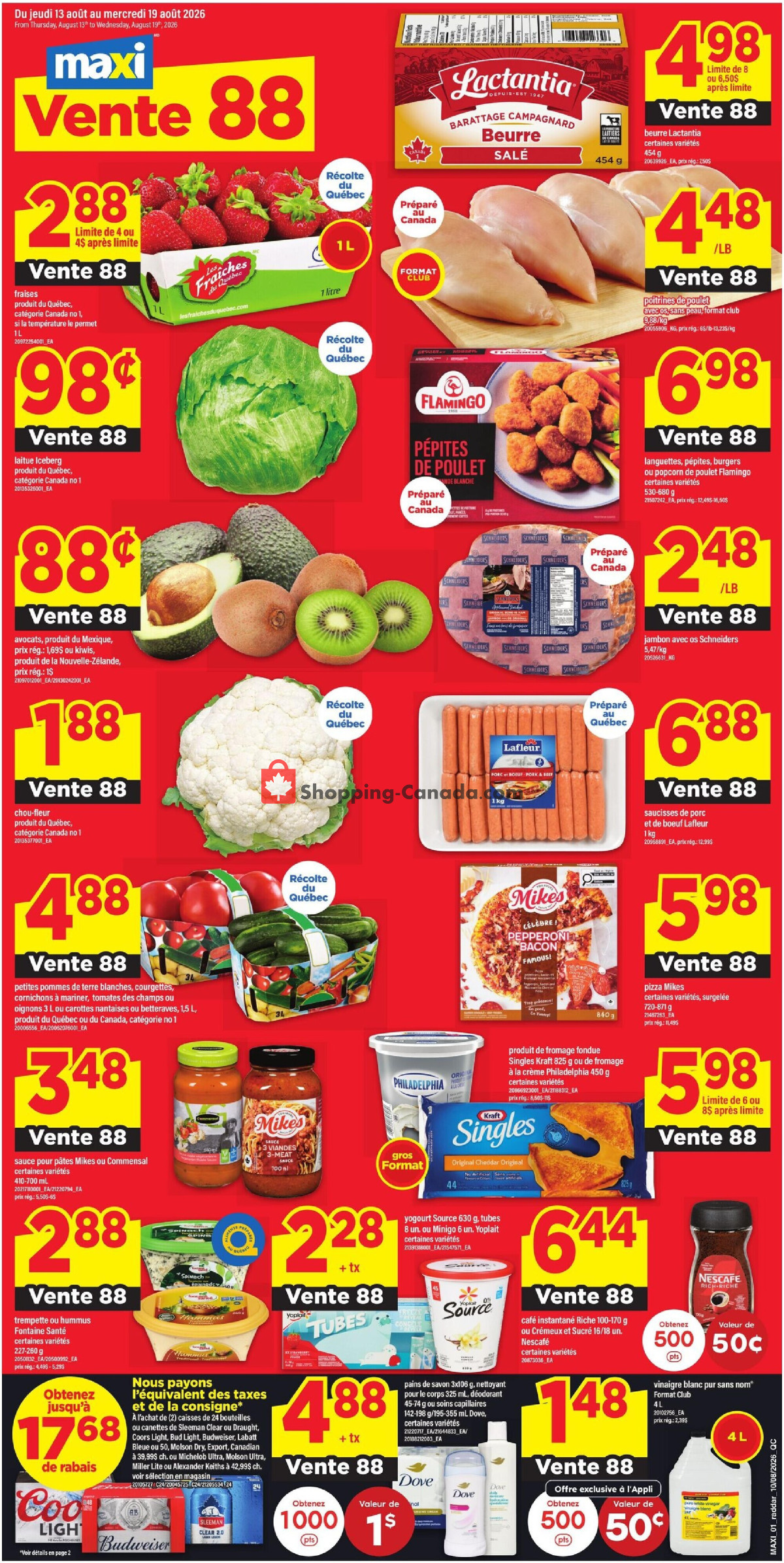 Maxi flyer from Thursday August 13, 2026 to Wednesday August 19, 2026 - page 1