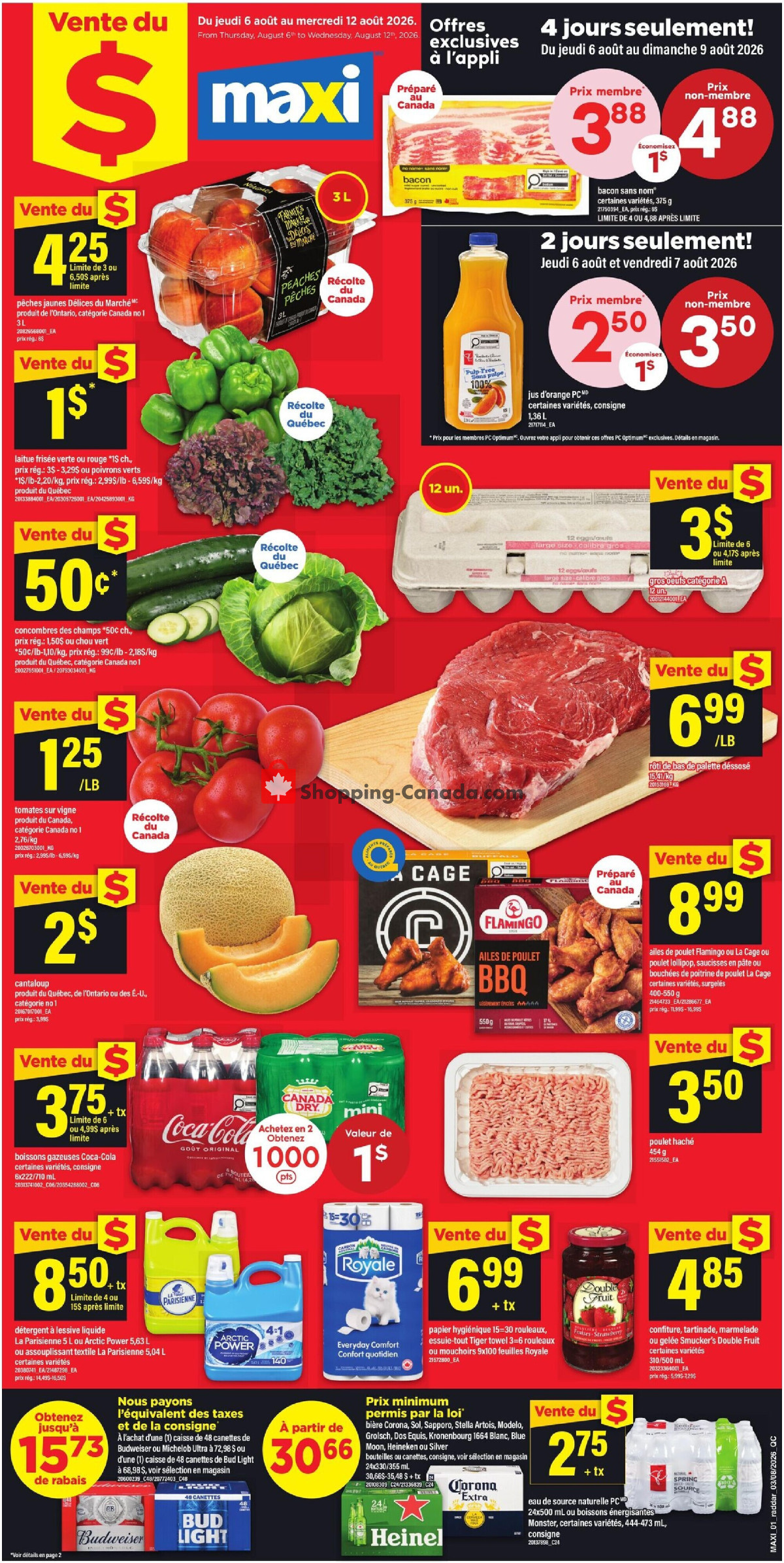 Maxi flyer from Thursday August 6, 2026 to Wednesday August 12, 2026 - page 1