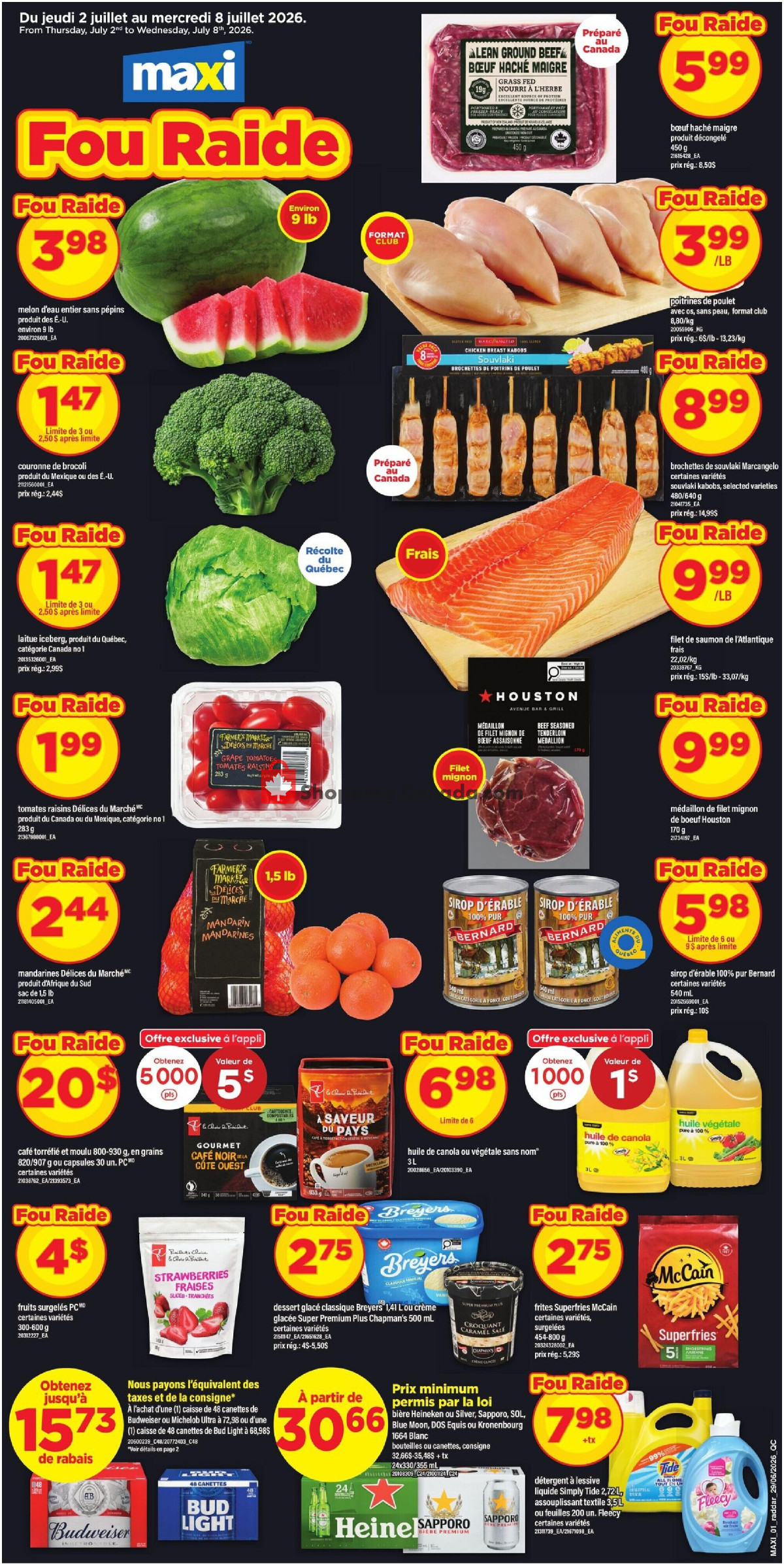 Maxi flyer from Thursday July 2, 2026 to Wednesday July 8, 2026 - page 1
