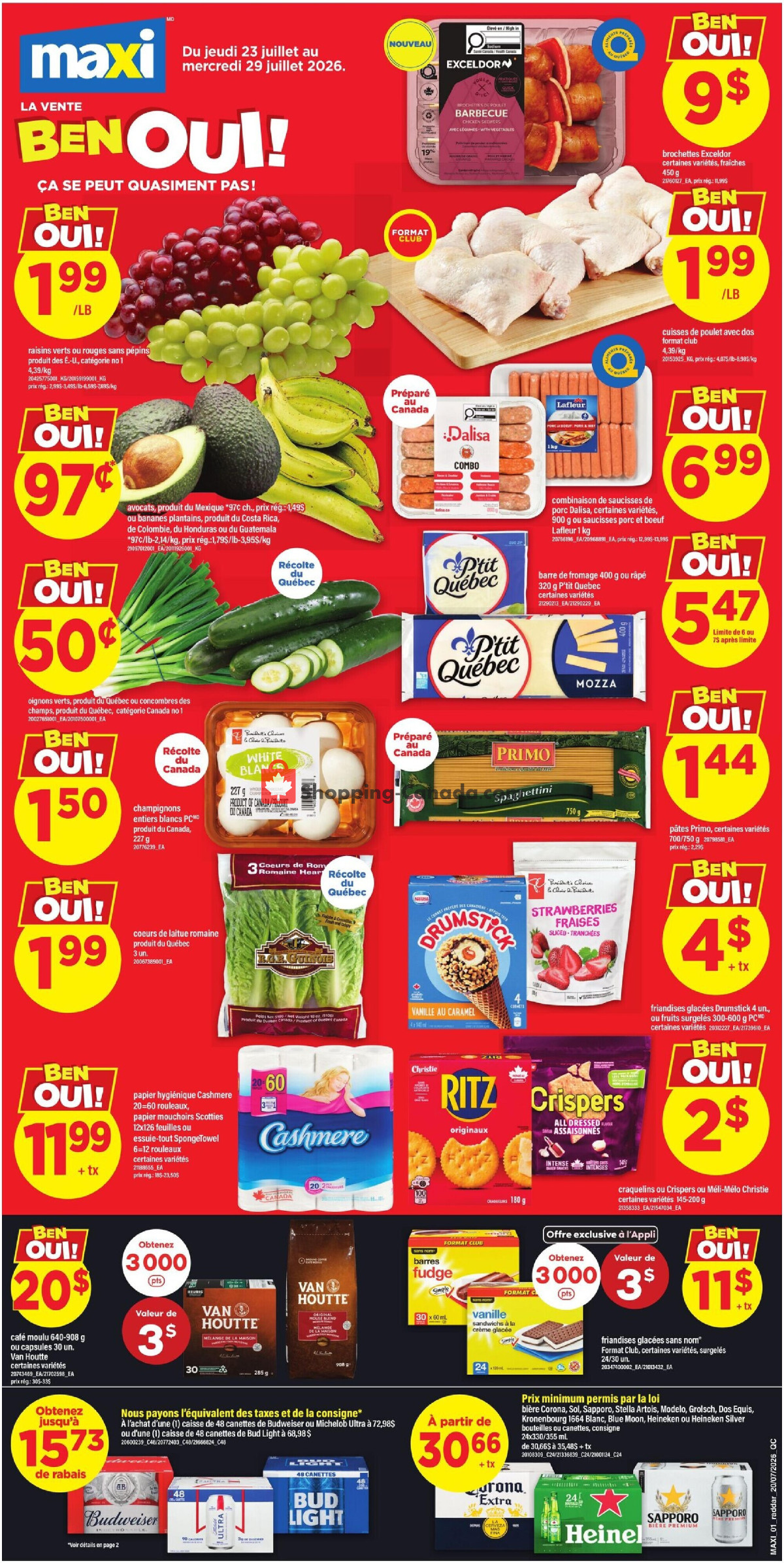 Maxi flyer from Thursday July 23, 2026 to Wednesday July 29, 2026 - page 1