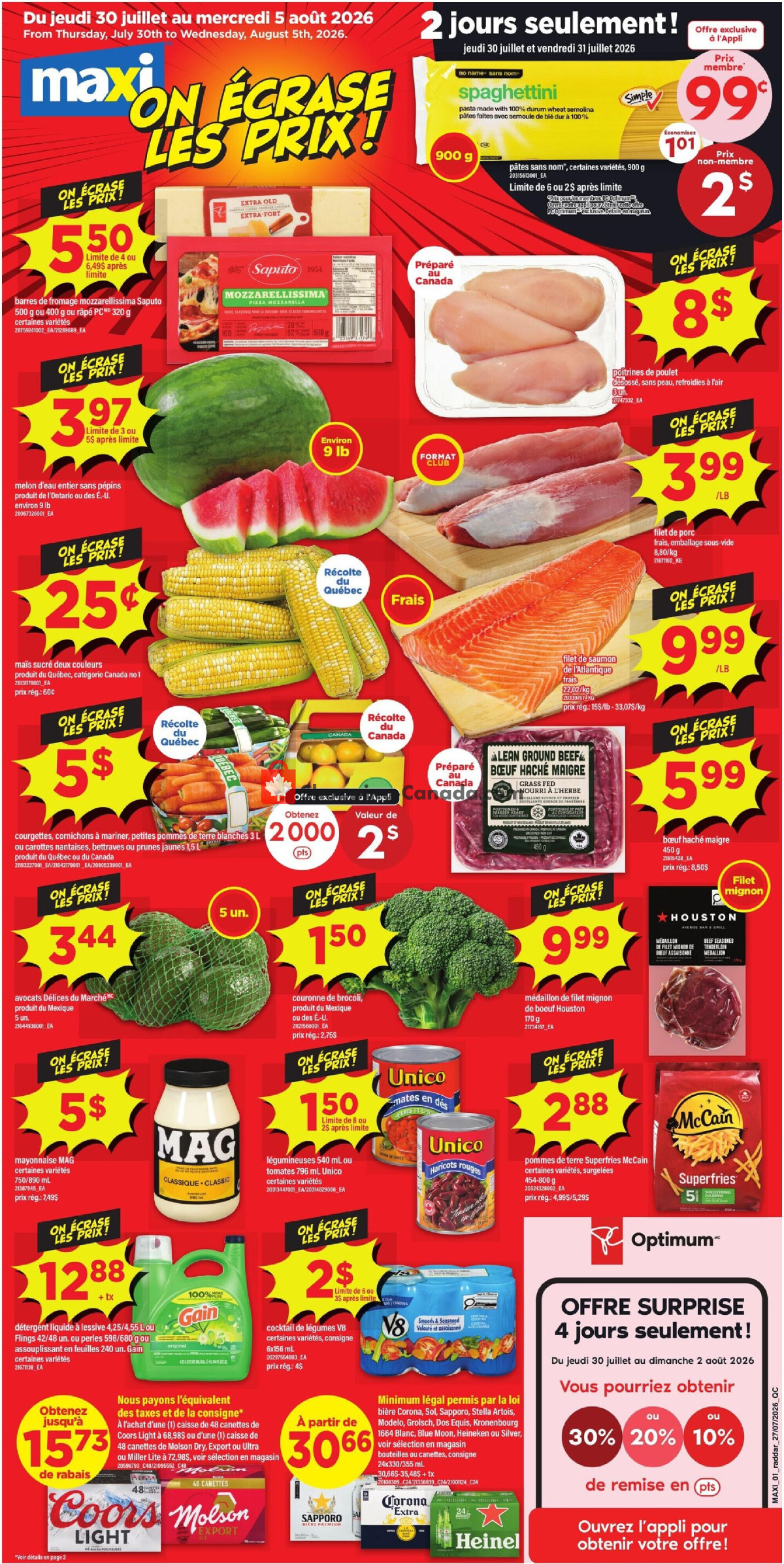 Maxi flyer from Thursday July 30, 2026 to Wednesday August 5, 2026 - page 1