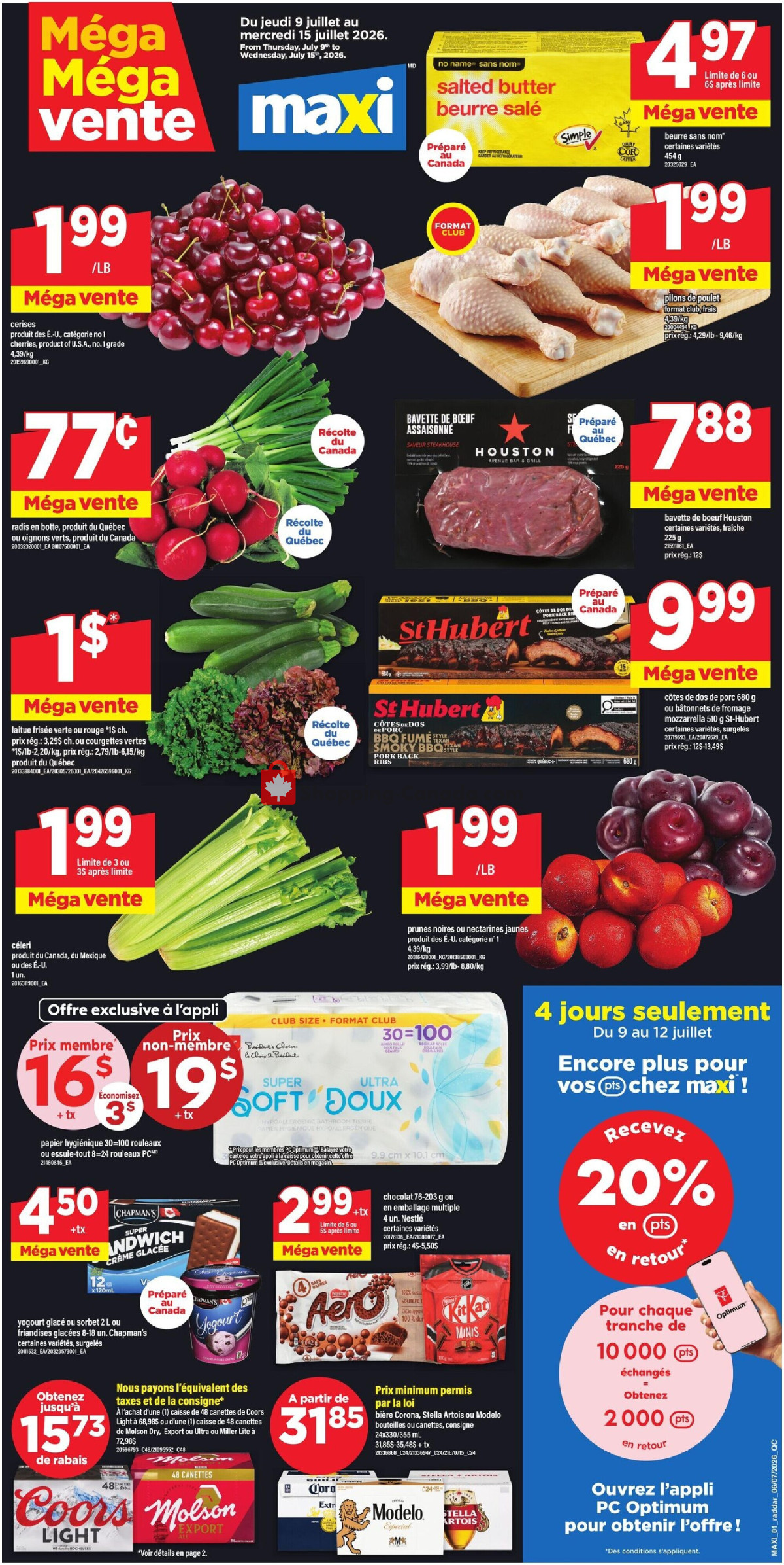 Maxi flyer from Thursday July 9, 2026 to Wednesday July 15, 2026 - page 1
