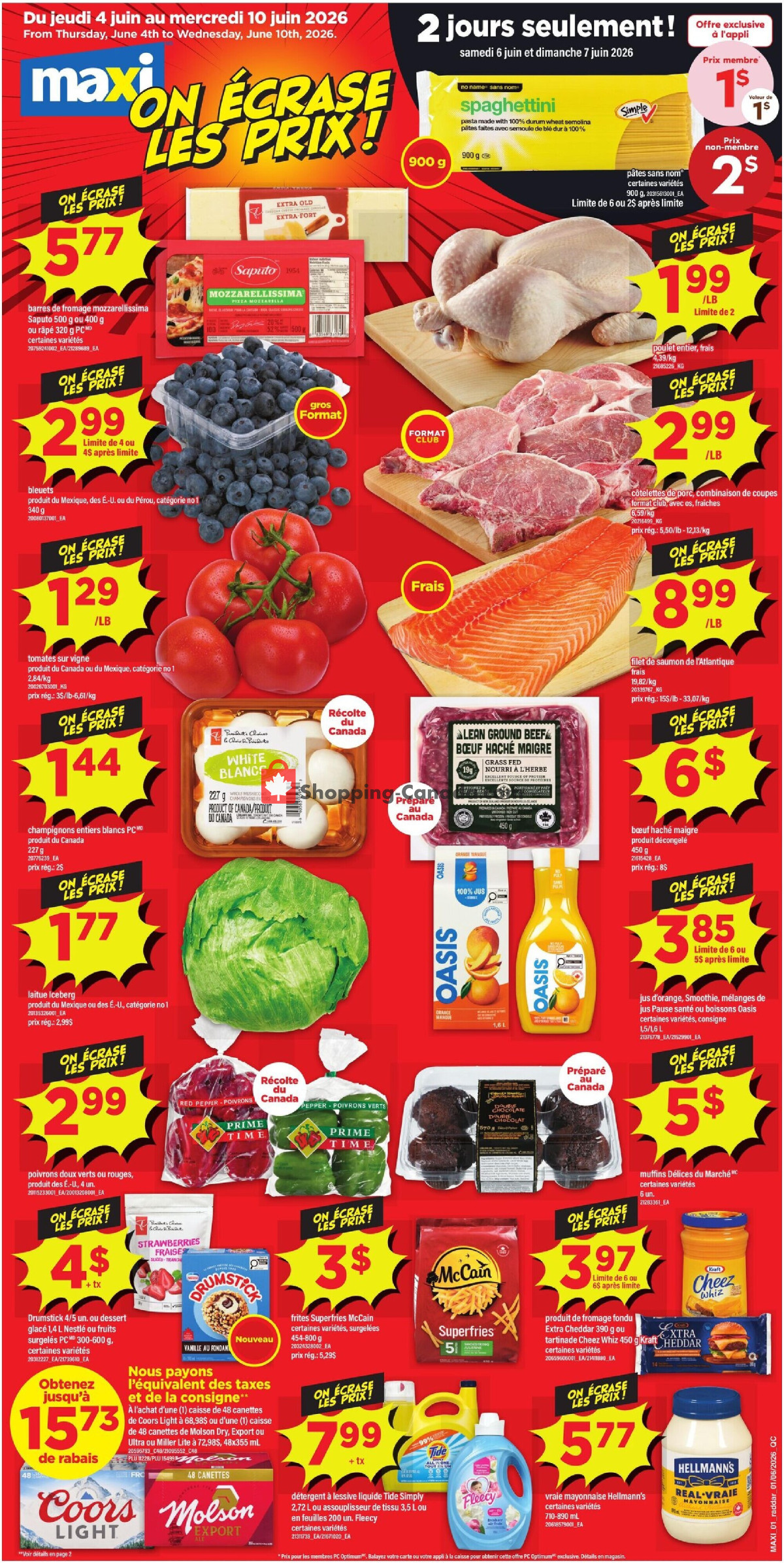 Maxi flyer from Thursday June 4, 2026 to Wednesday June 10, 2026 - page 1