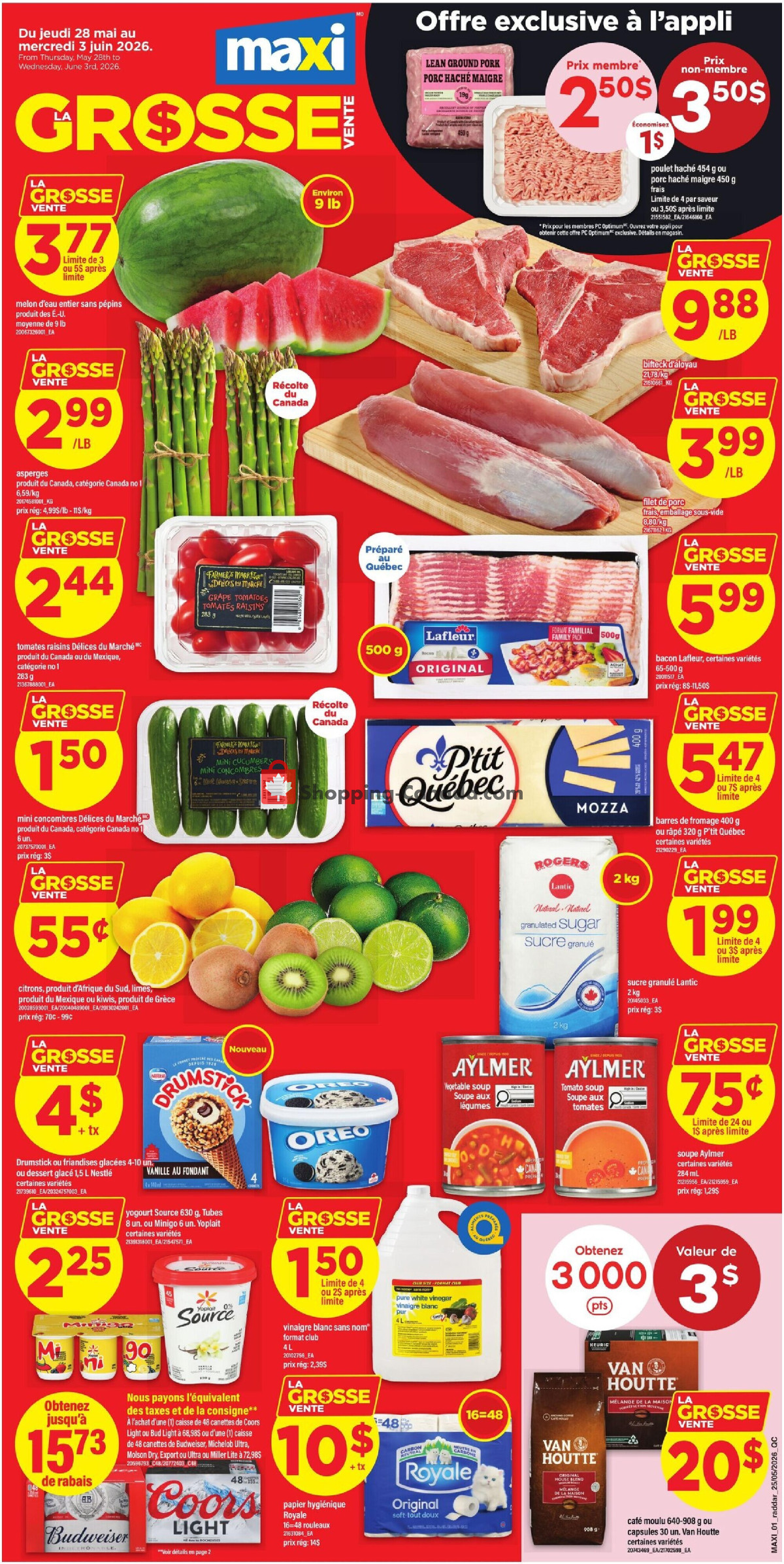 Maxi flyer from Thursday May 28, 2026 to Wednesday June 3, 2026 - page 1