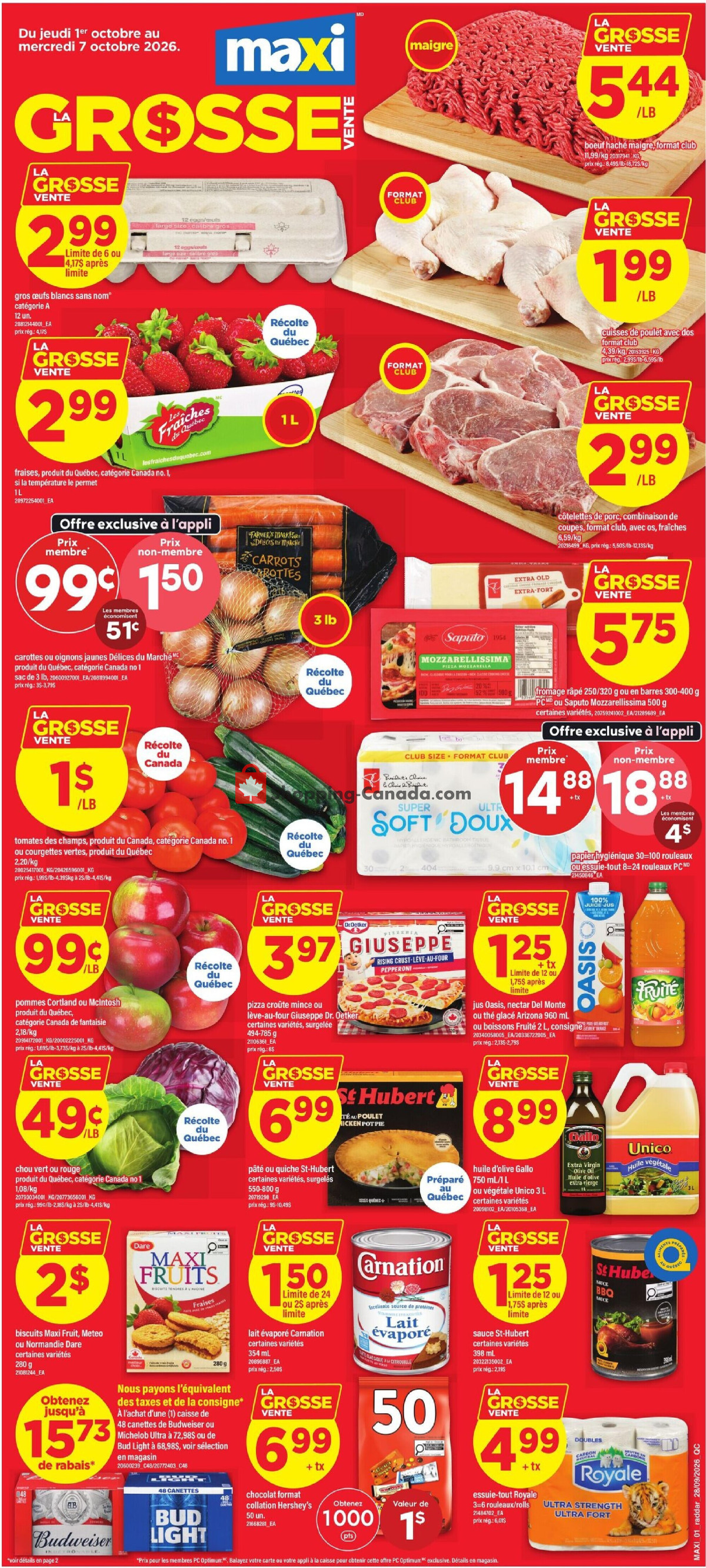 Maxi flyer from Thursday October 1, 2026 to Wednesday October 7, 2026 - page 1