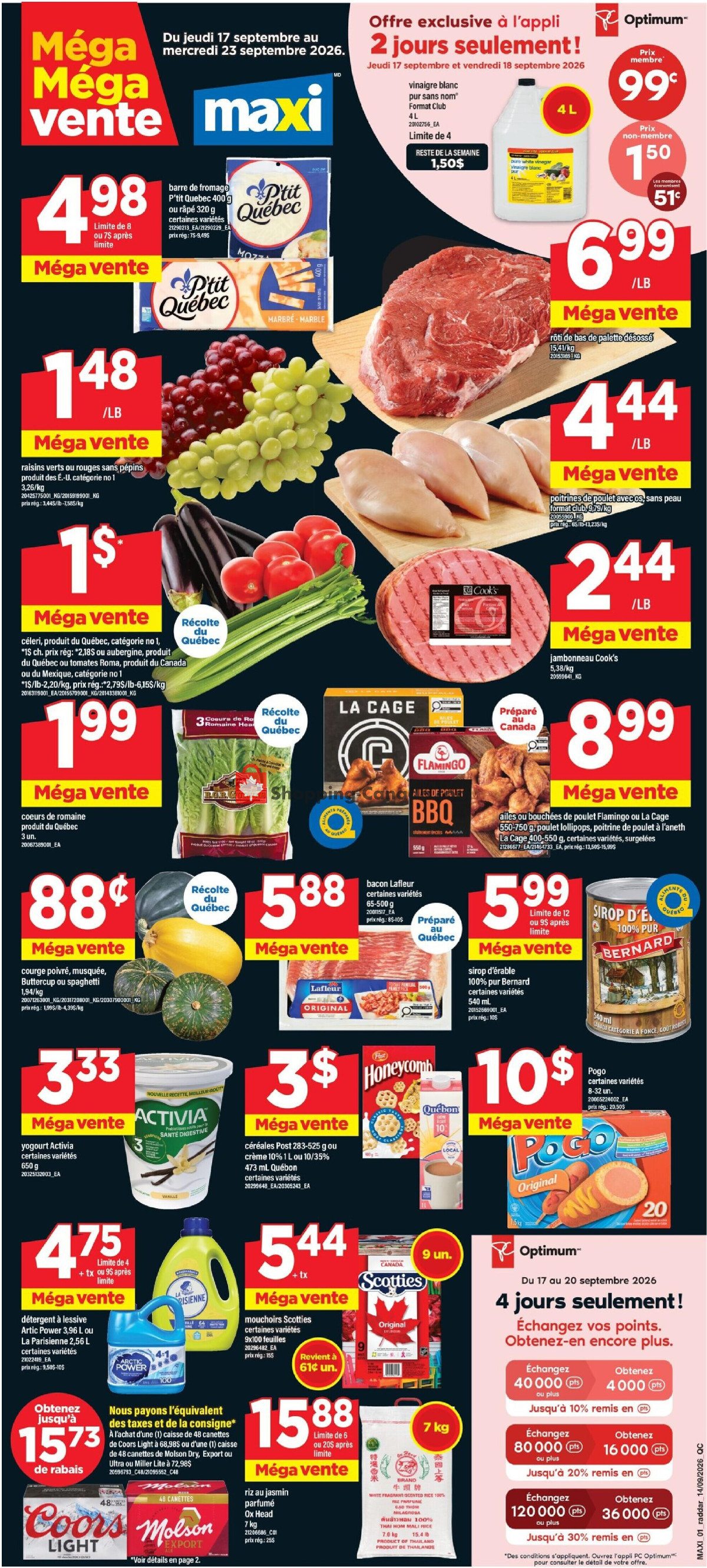 Maxi flyer from Thursday September 17, 2026 to Wednesday September 23, 2026 - page 1