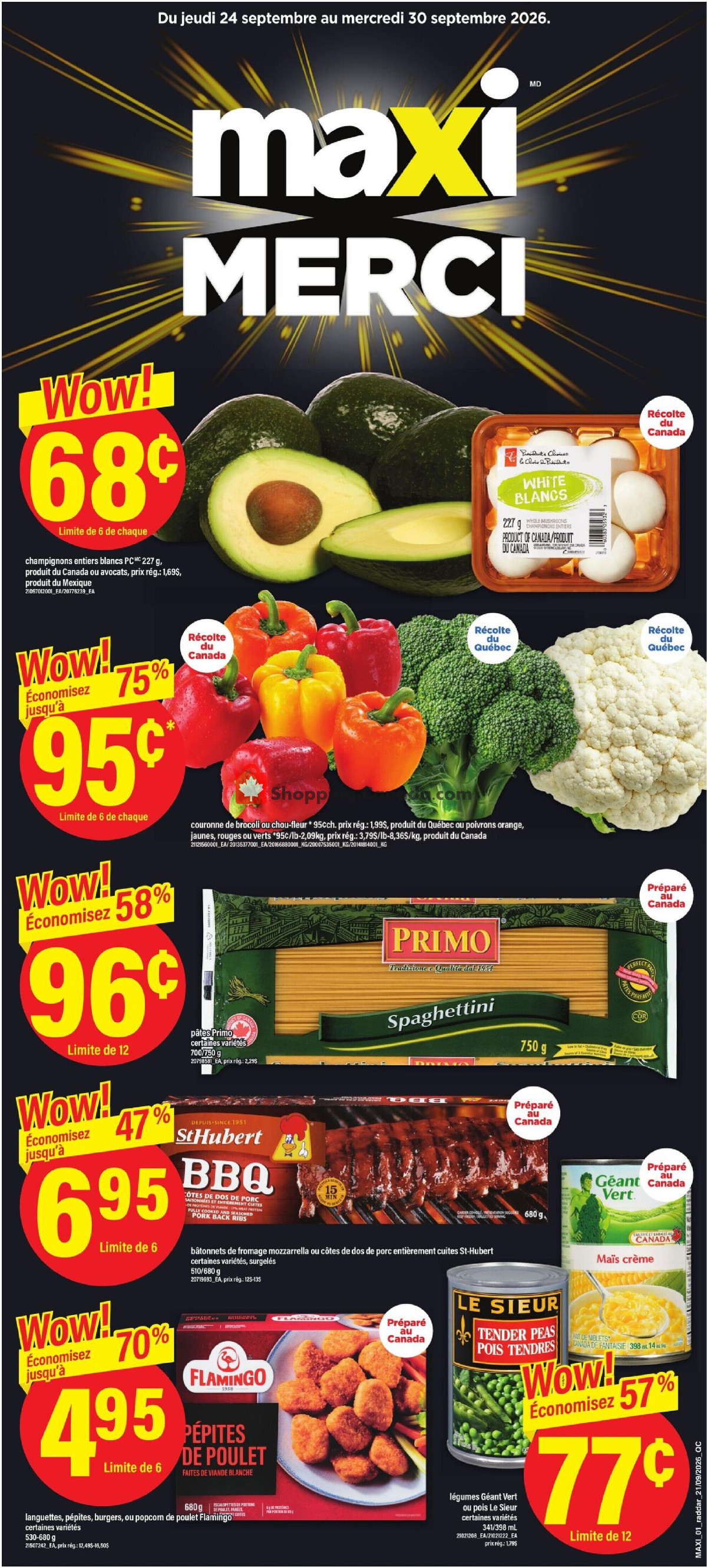 Maxi flyer from Thursday September 24, 2026 to Wednesday September 30, 2026 - page 1