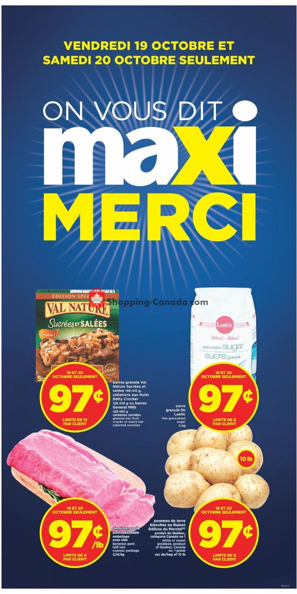 Maxi flyer from Thursday October 18, 2018 to Wednesday October 24, 2018 - page 1