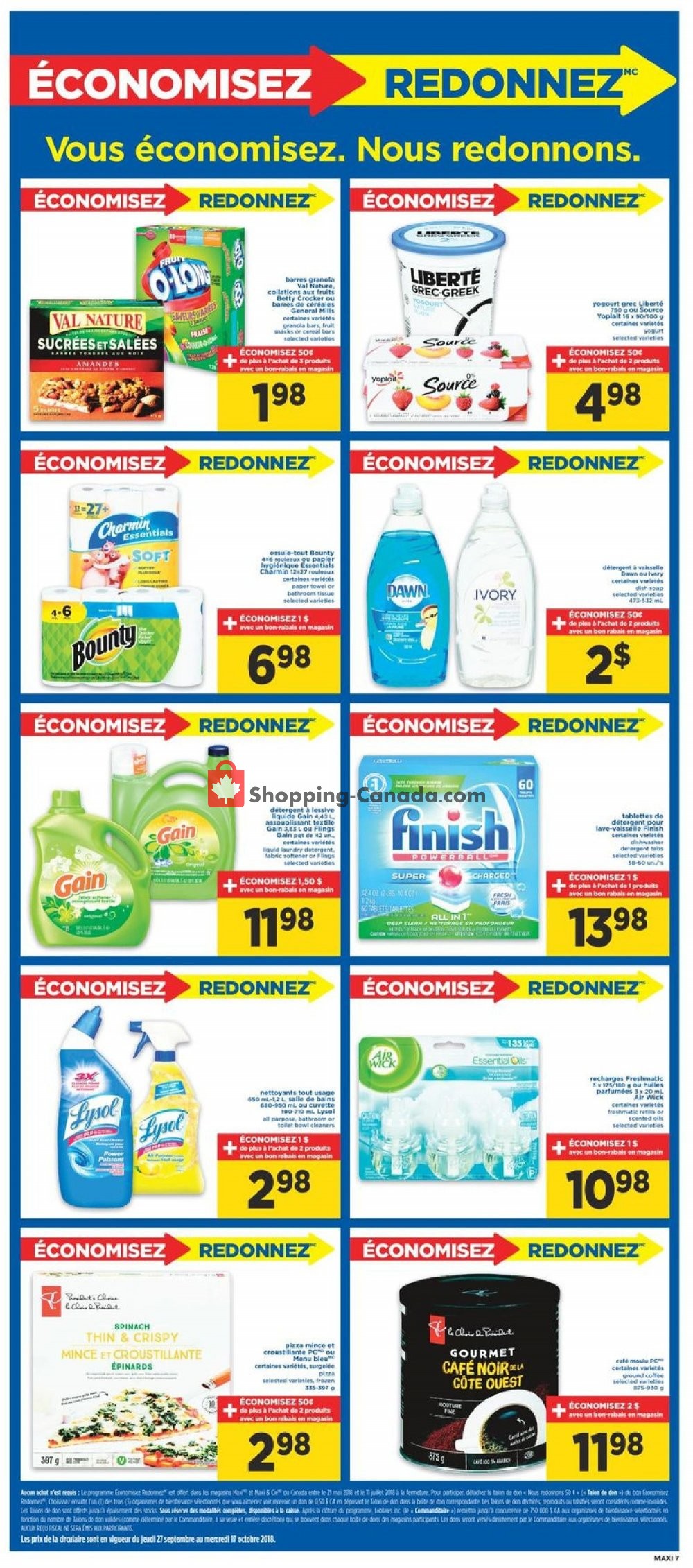 Maxi flyer from Thursday September 27, 2018 to Wednesday October 3, 2018 - page 7