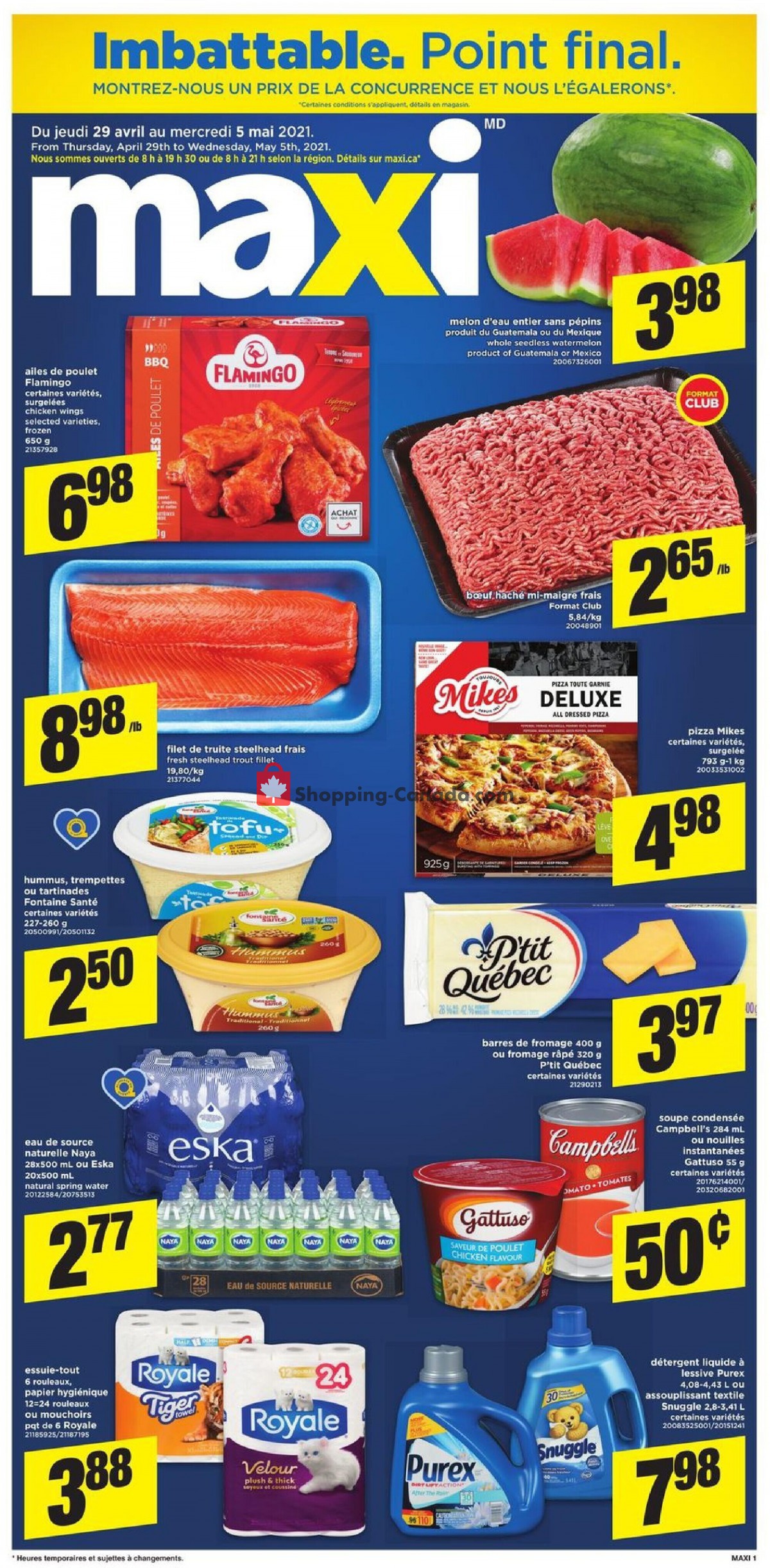 Maxi flyer from Thursday April 29, 2021 to Wednesday May 5, 2021 - page 1