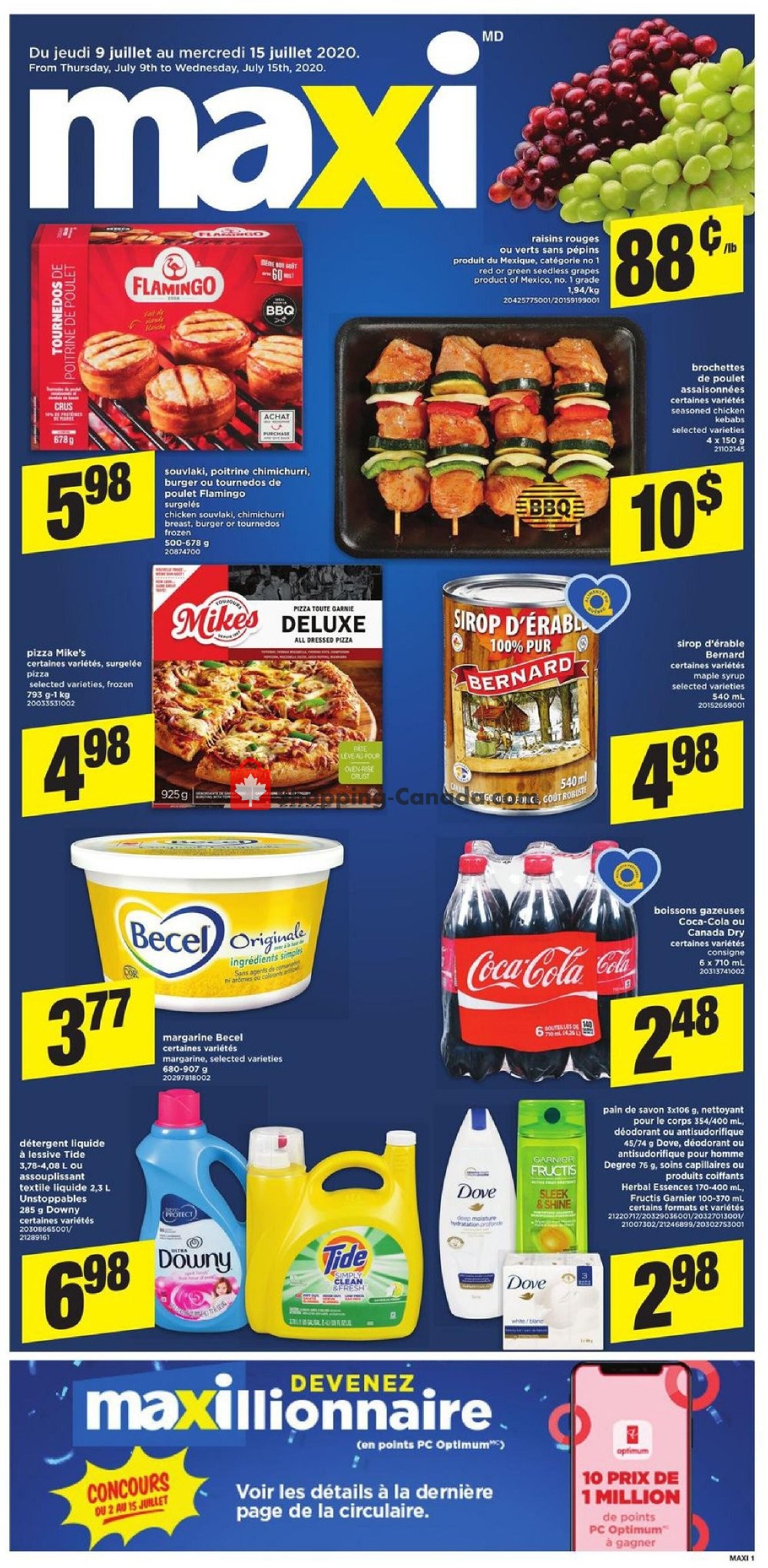 Maxi flyer from Thursday July 9, 2020 to Wednesday July 15, 2020 - page 1