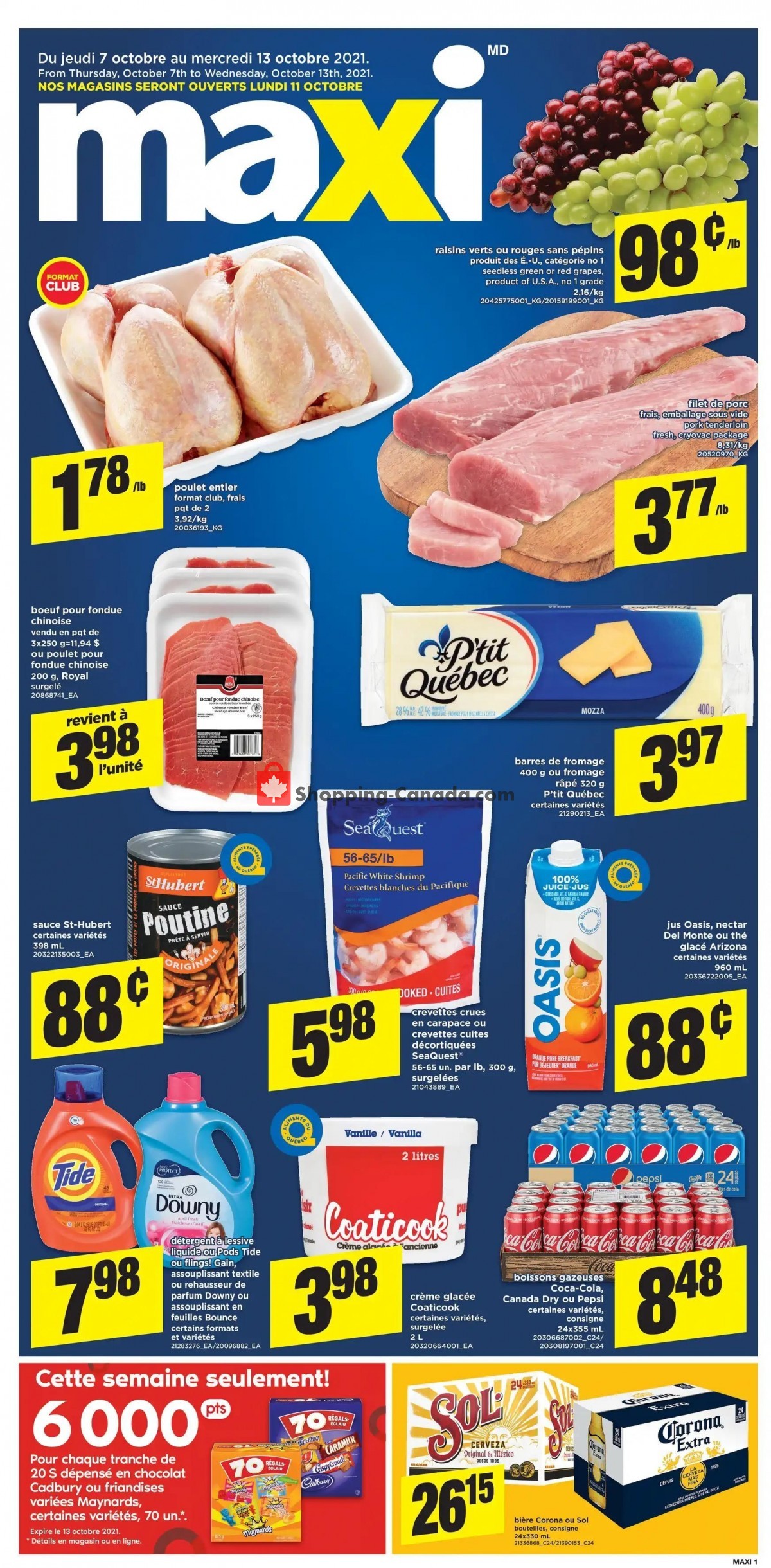 Maxi flyer from Thursday October 7, 2021 to Wednesday October 13, 2021 - page 1